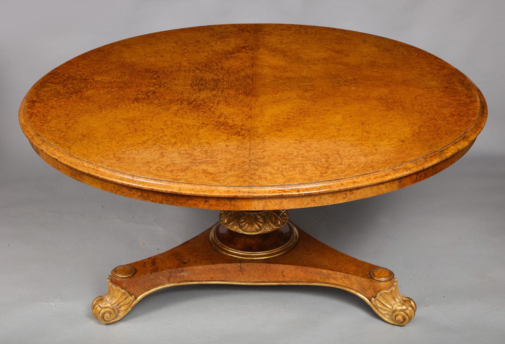 George IV Amboyna and Parcel Gilt Center Table For Sale 2