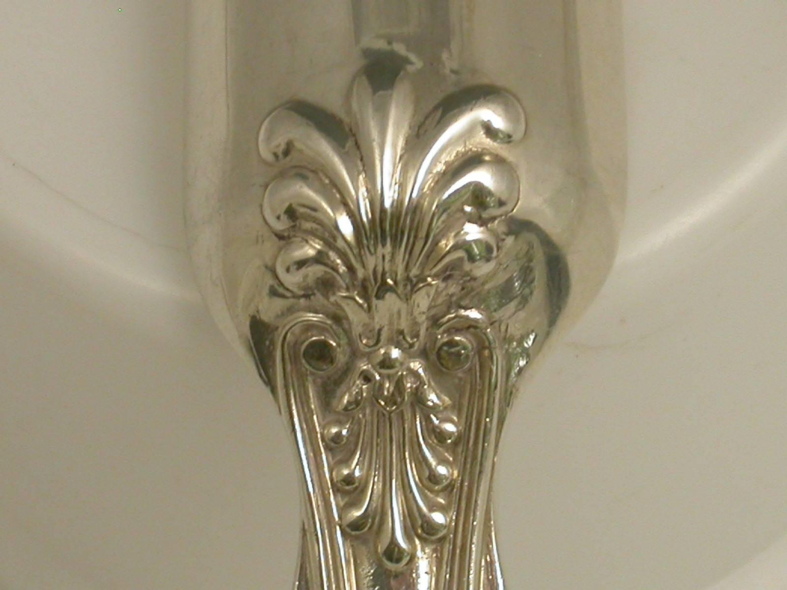 George IV Antique Silver Queens Rosette Pattern Marrow Scoop, London, 1825 For Sale 2