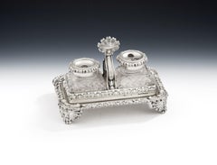 Calamaio da scapolo George IV realizzato a Sheffield da Thomas & James Settle, 1822