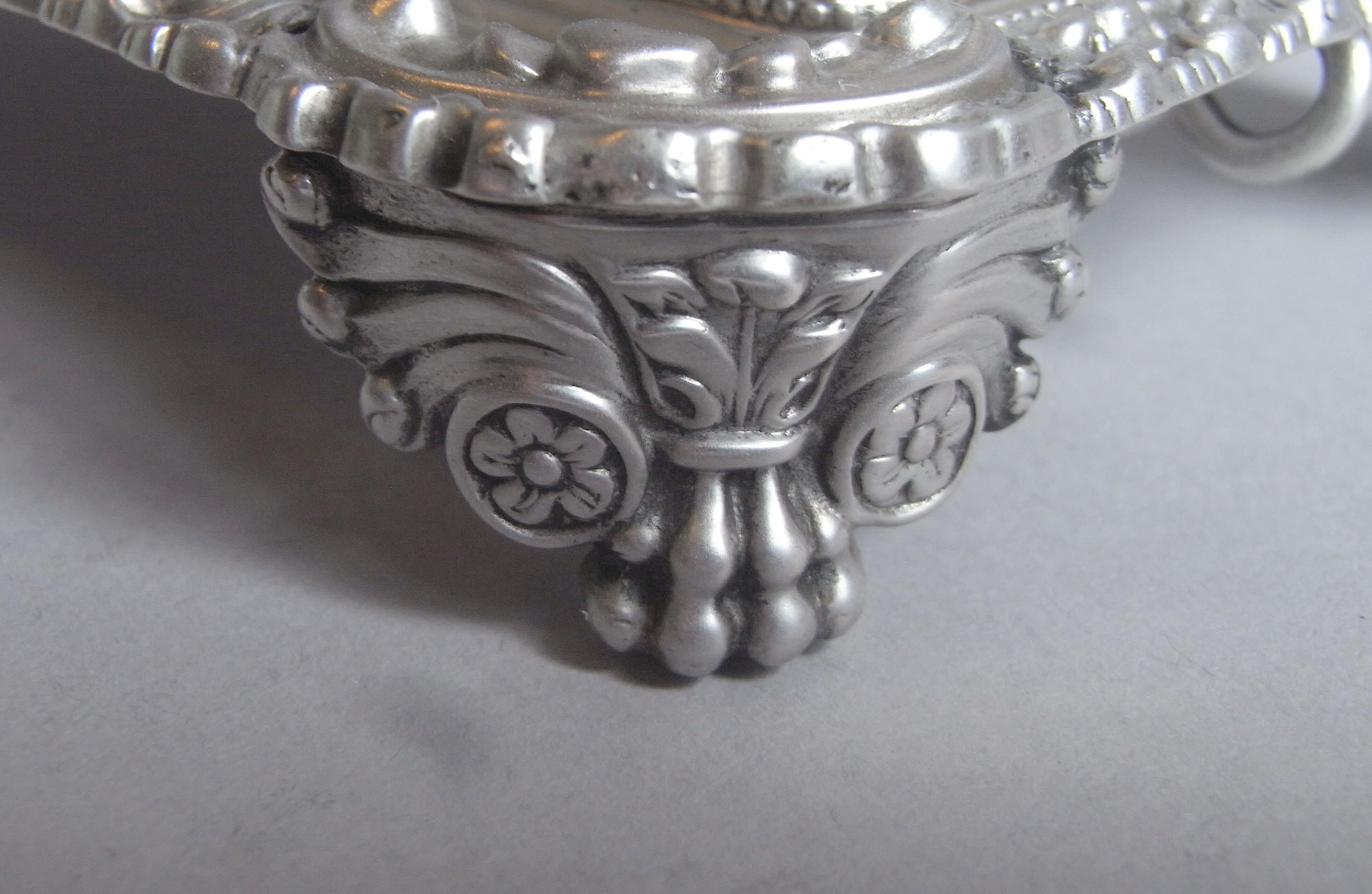 Silver George IV Bachelor Inkstand Made in Sheffield by Thomas & James Settle, 1822 For Sale