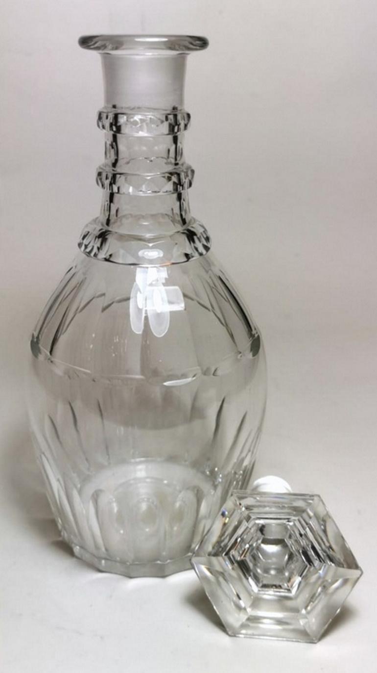 George IV Bottle Decanter English Crystal Cut Bottle 3