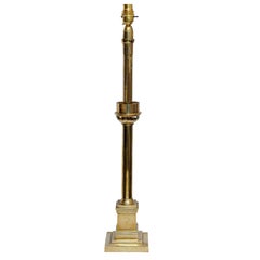 George IV Brass Column Lamp by Palmer & Co., circa 1825