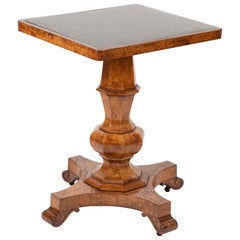 George IV Burr Elm and Ash Side Table with Stone Top