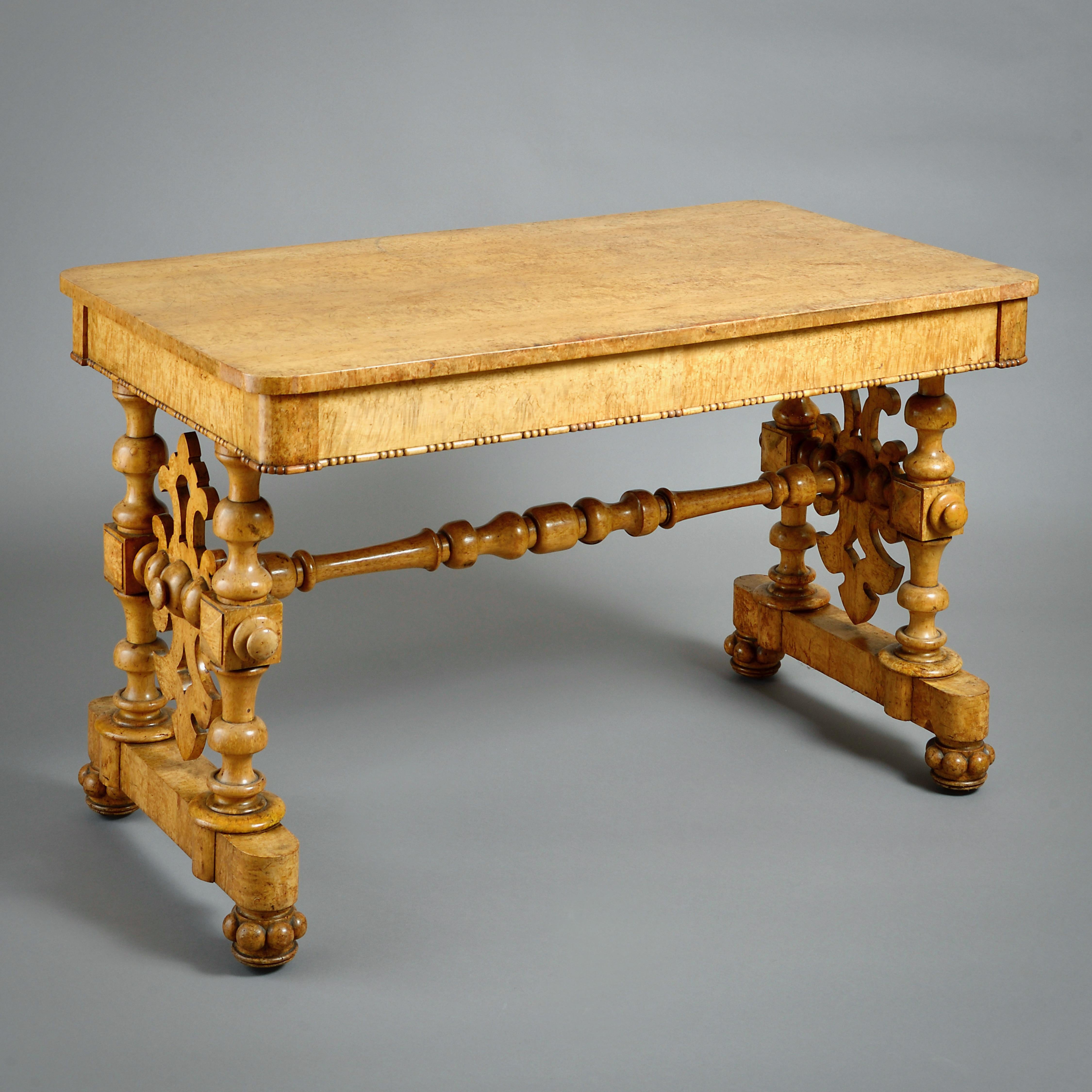 George IV Burr-Maple Writing Table In Good Condition For Sale In London, GB