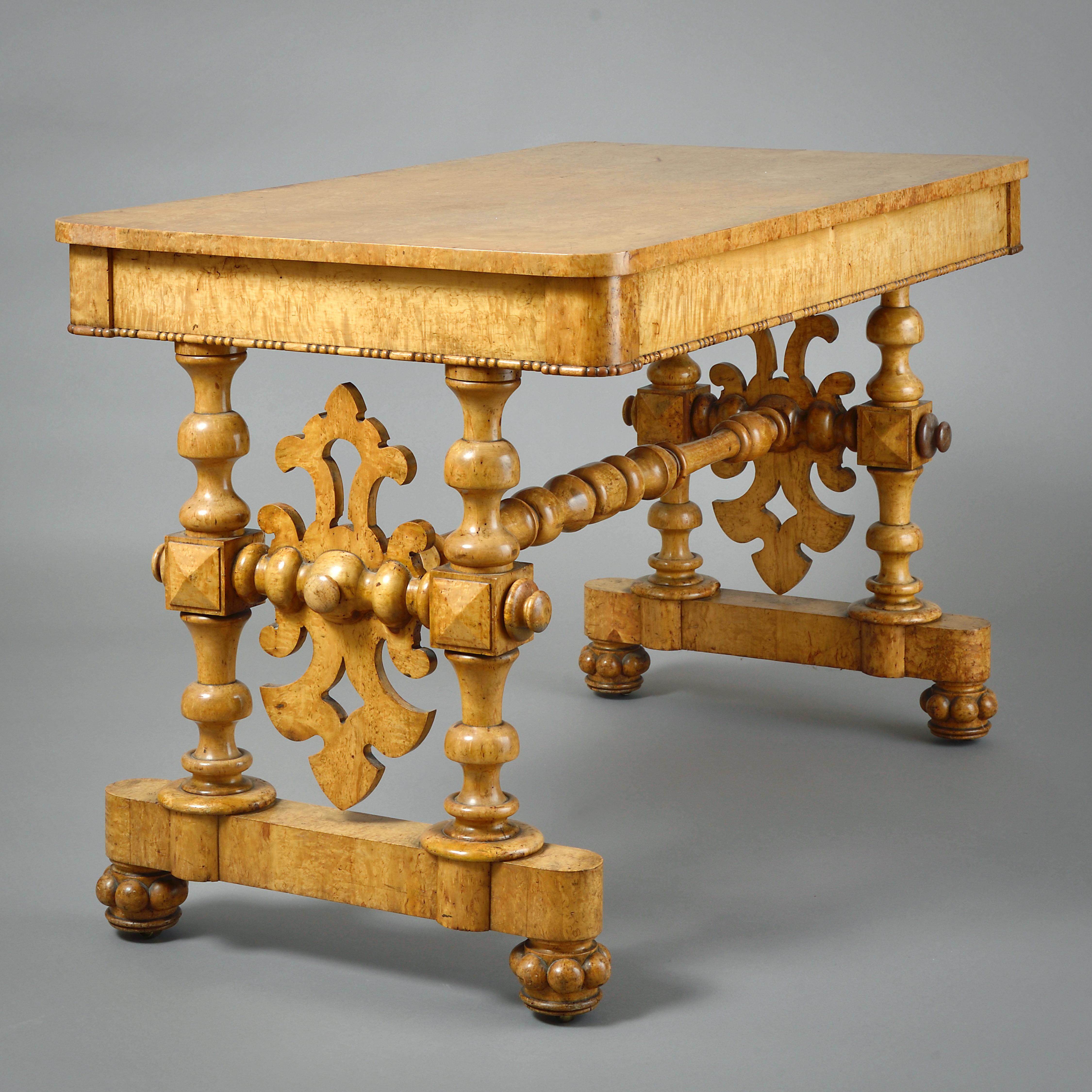 George IV Burr-Maple Writing Table For Sale 1