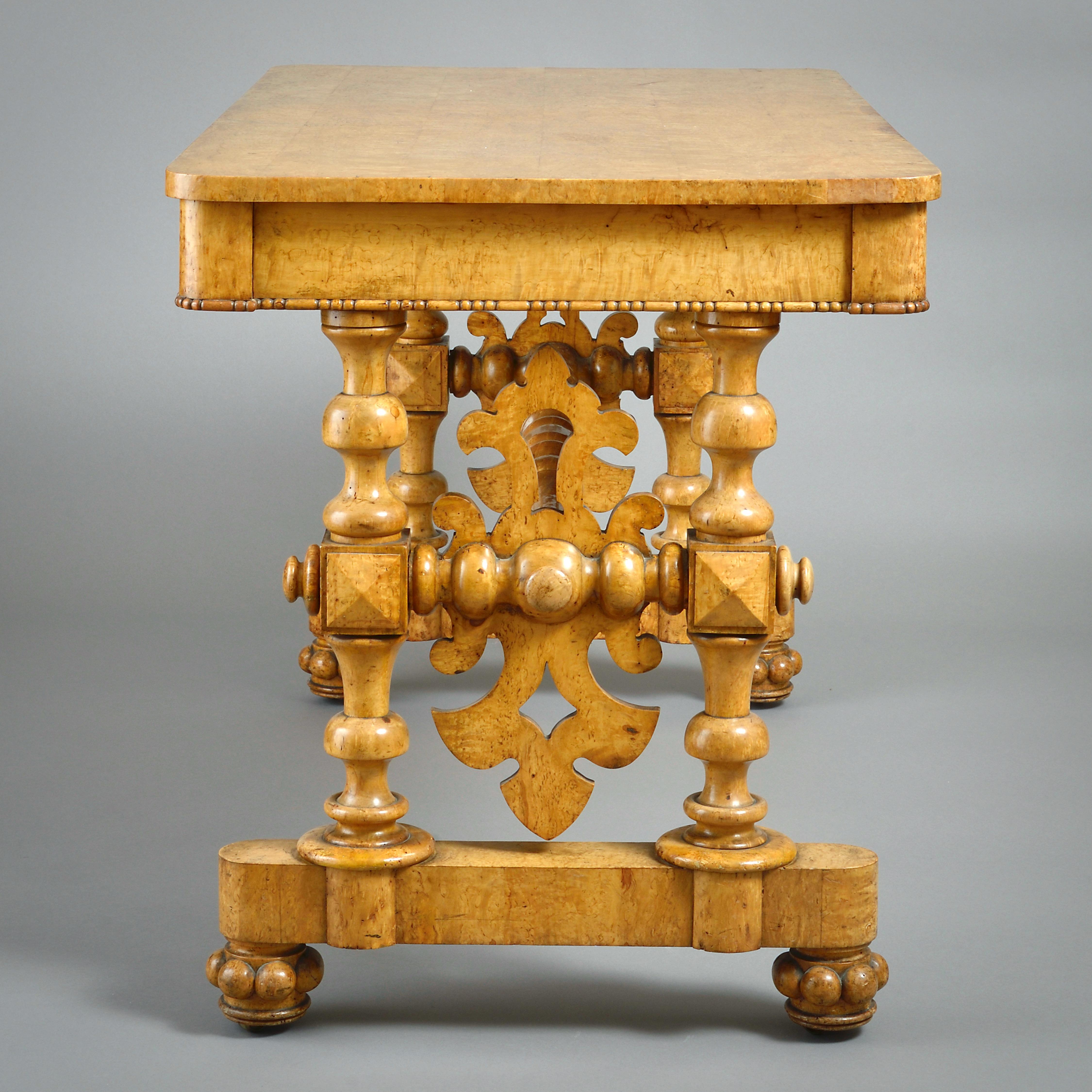 George IV Burr-Maple Writing Table For Sale 2