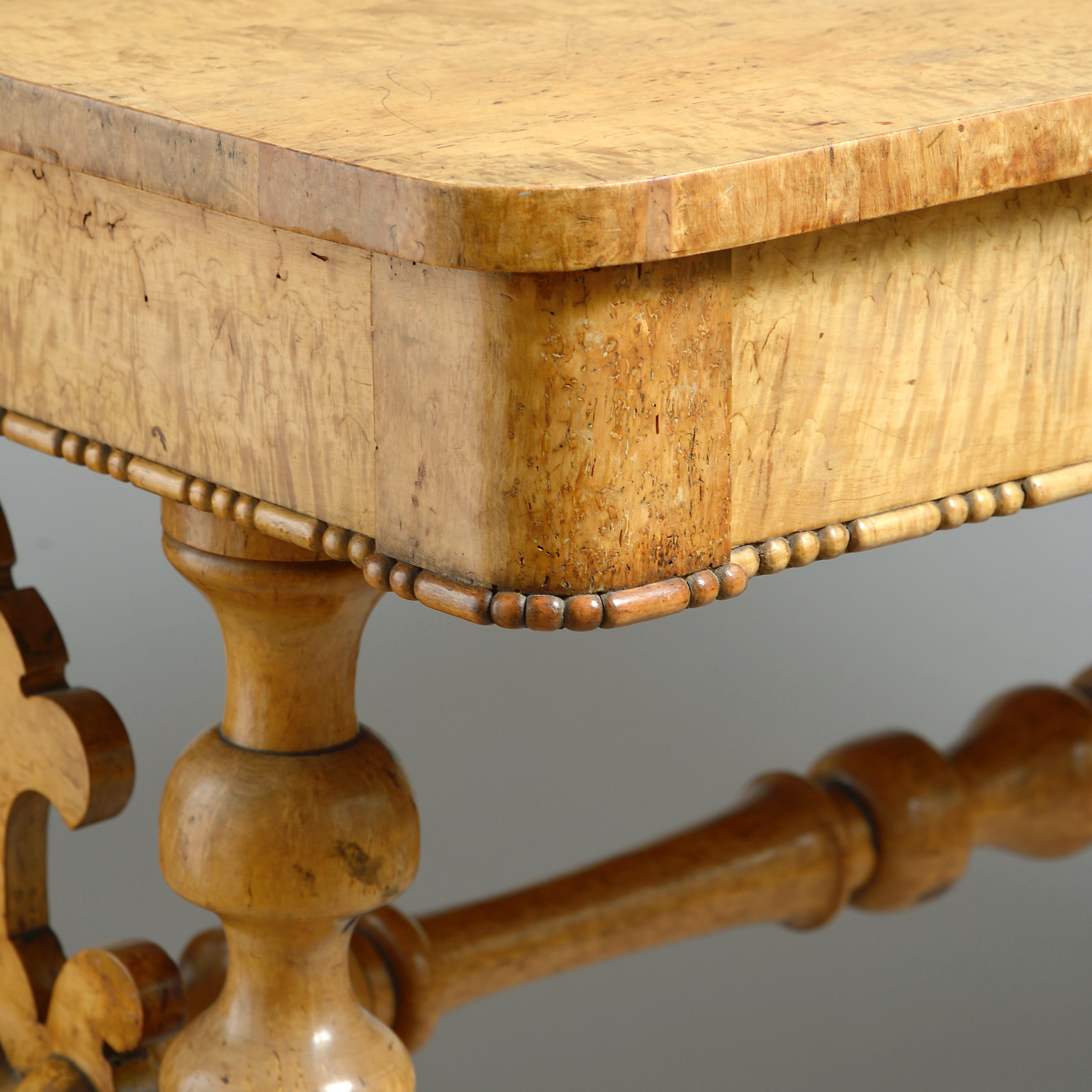 George IV Burr-Maple Writing Table For Sale 3