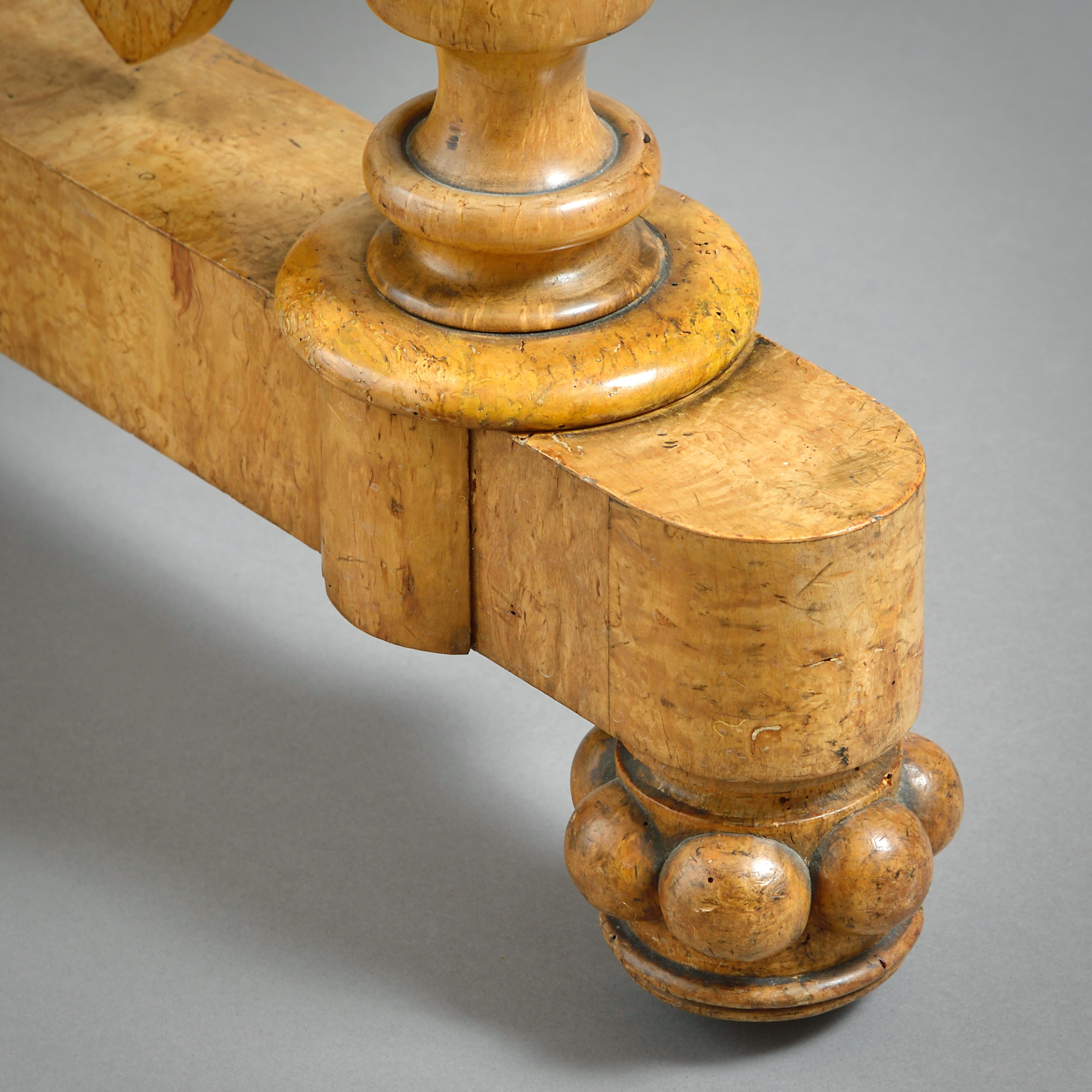 George IV Burr-Maple Writing Table For Sale 4
