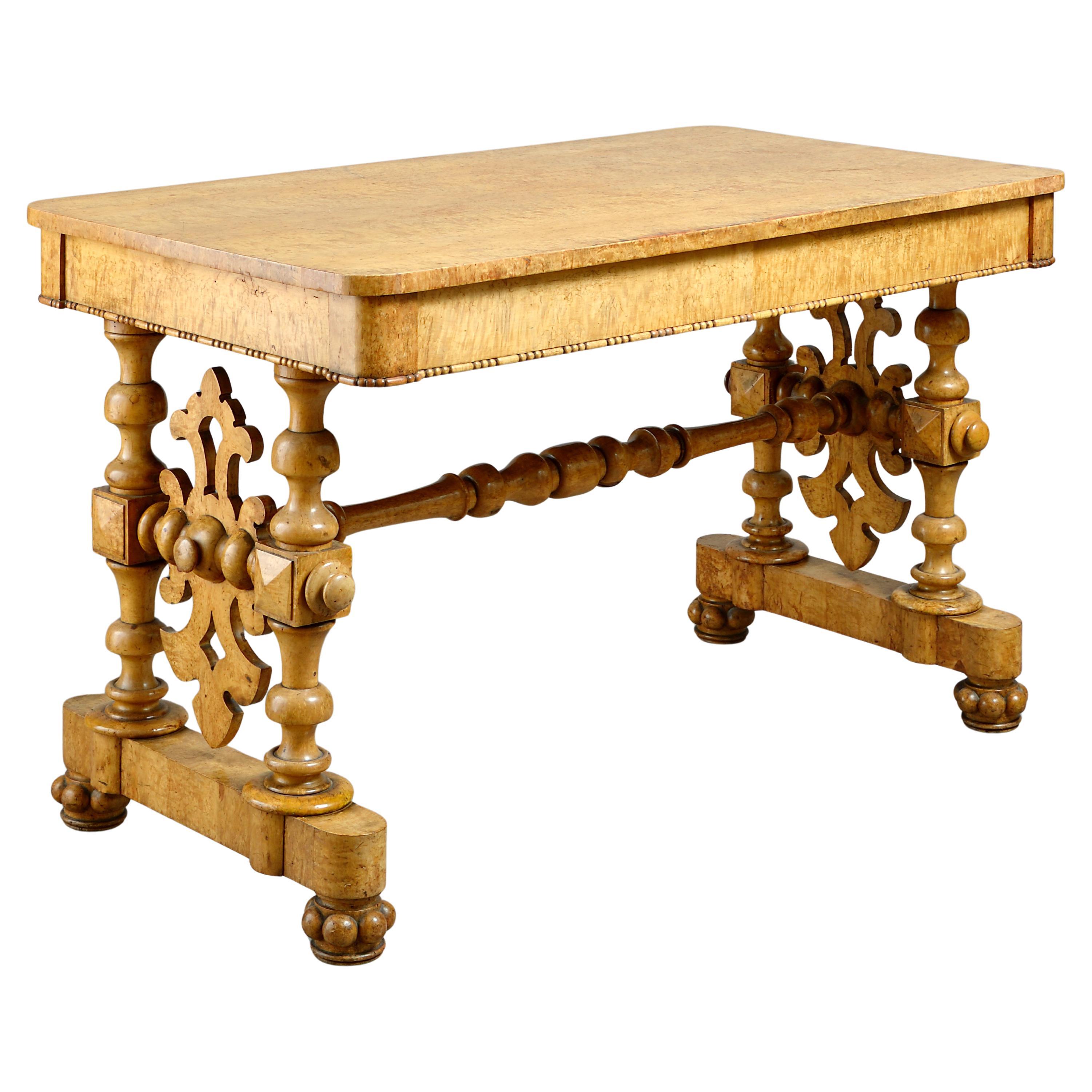 George IV Burr-Maple Writing Table