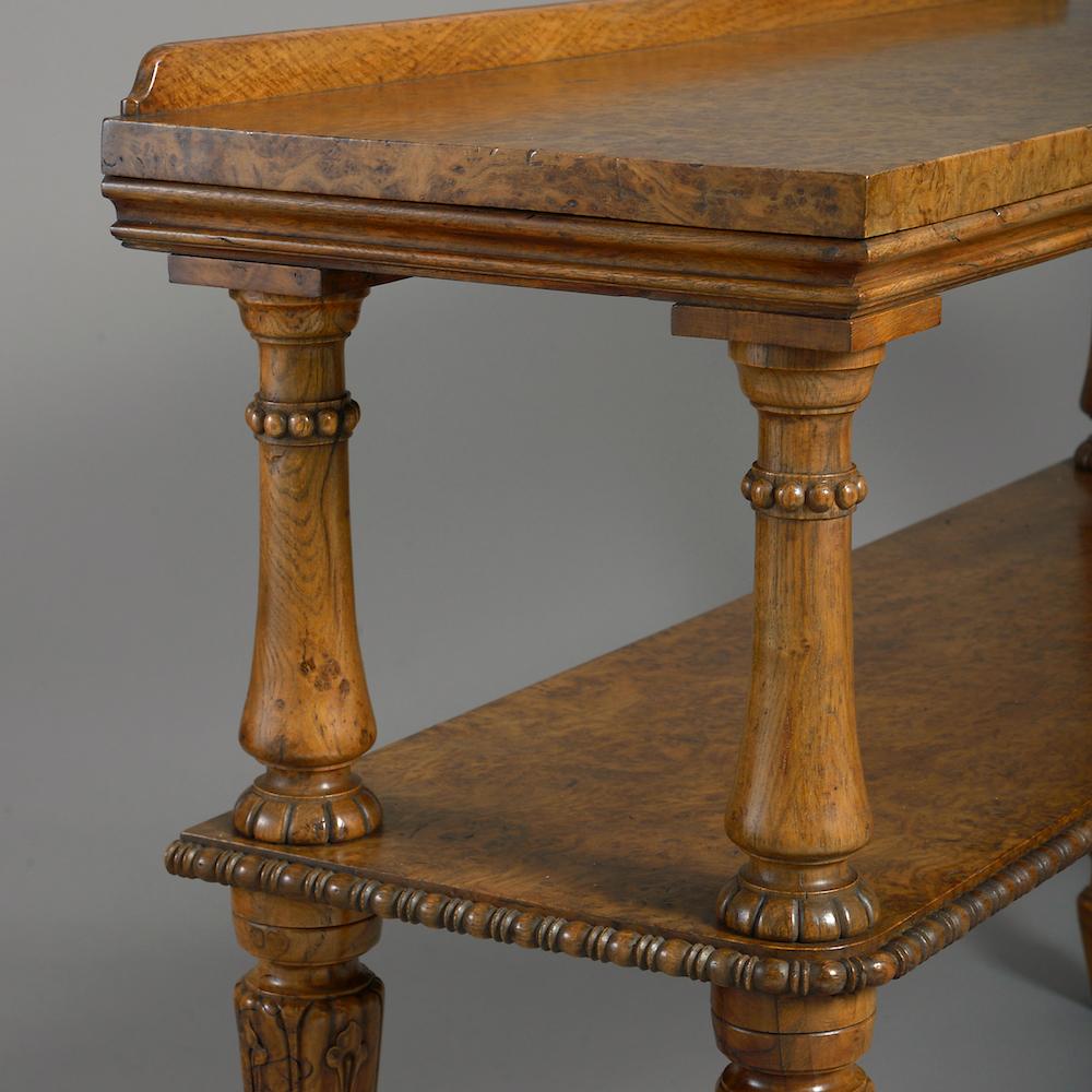 George IV Burr Oak Side Table In Good Condition In London, GB