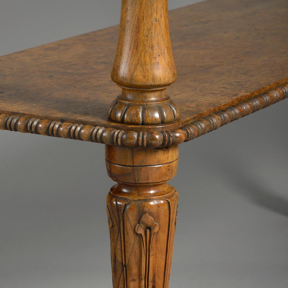 19th Century George IV Burr Oak Side Table