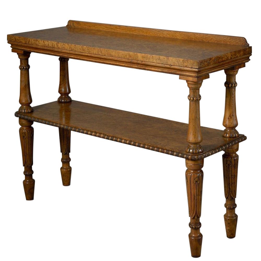 George IV Burr Oak Side Table