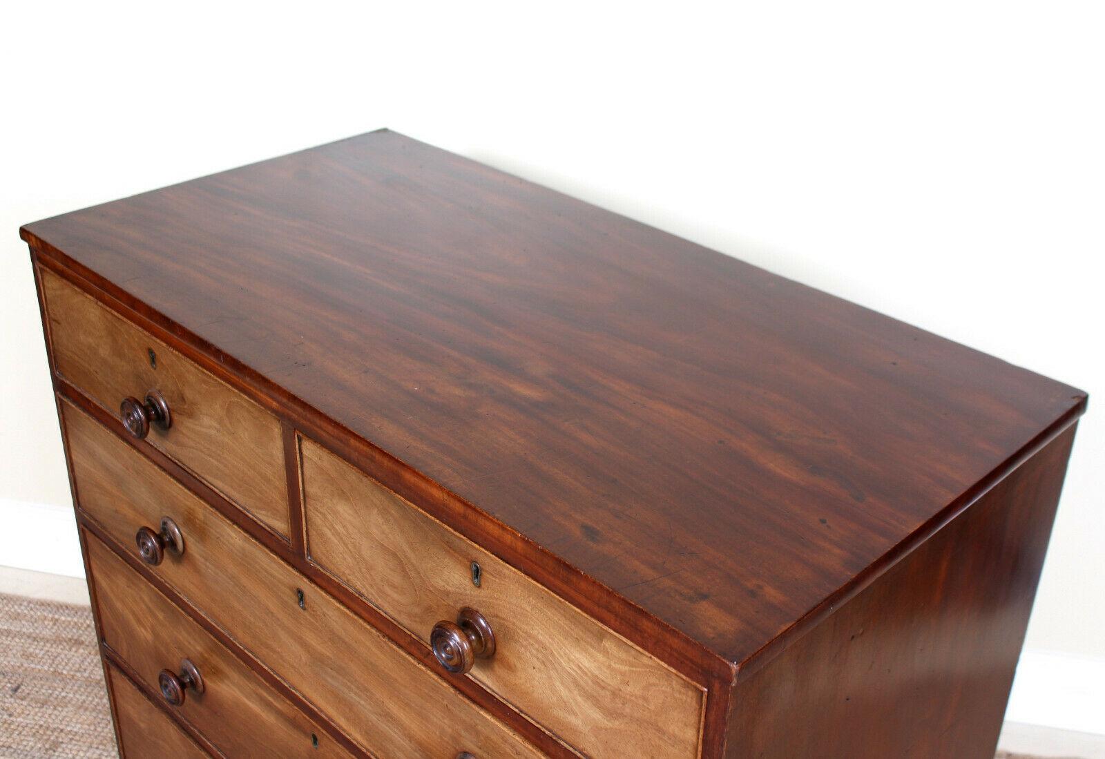 George IV Chest of Drawers Georgian 19th Century Mahogany For Sale 1