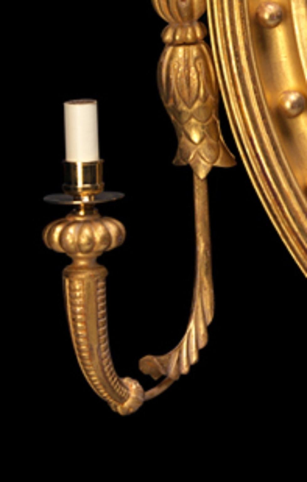 Hand-Carved George IV Convex Mirror For Sale