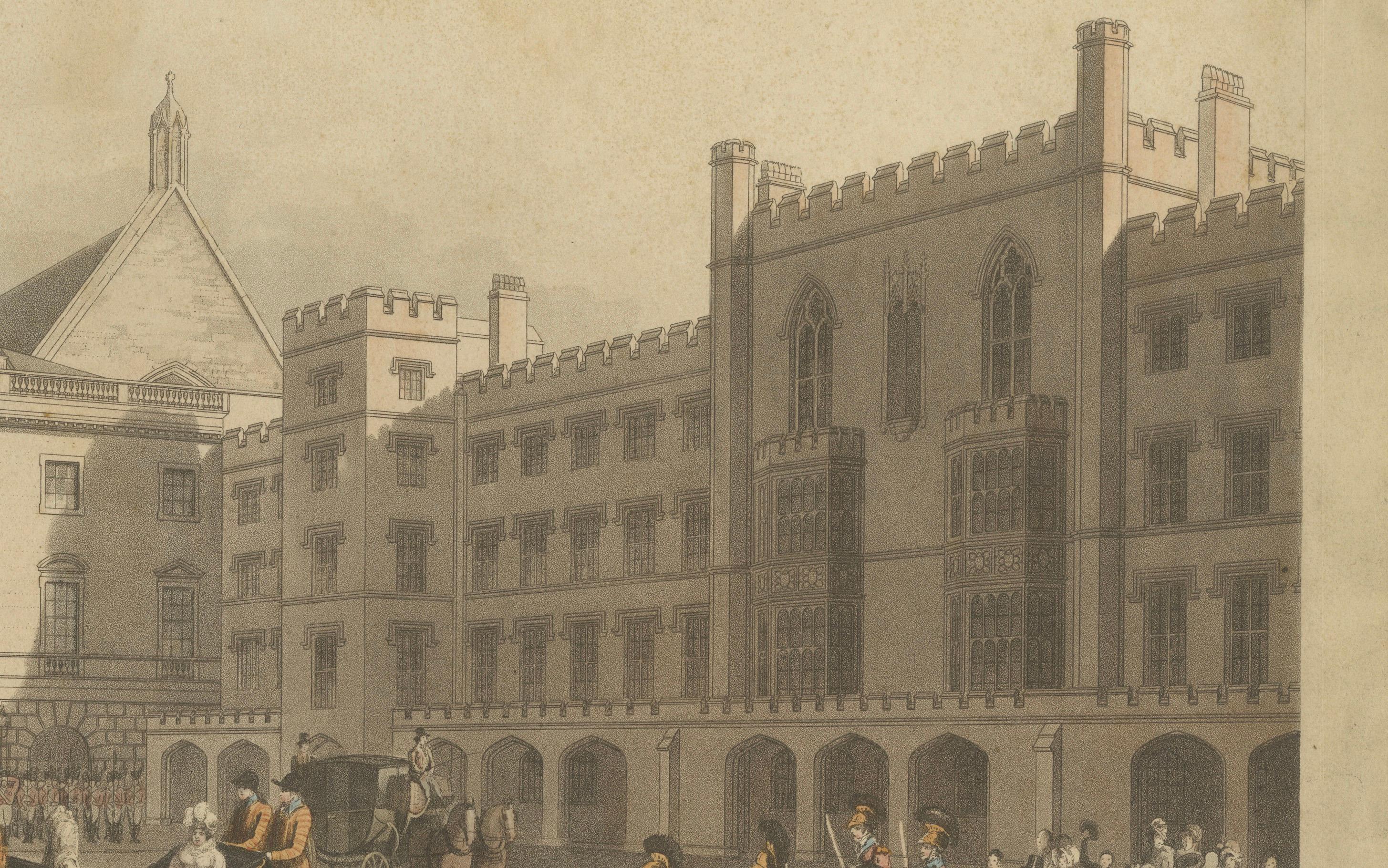 English George IV Coronation Procession from Queen’s Palace to Westminster Hall, 1821 For Sale