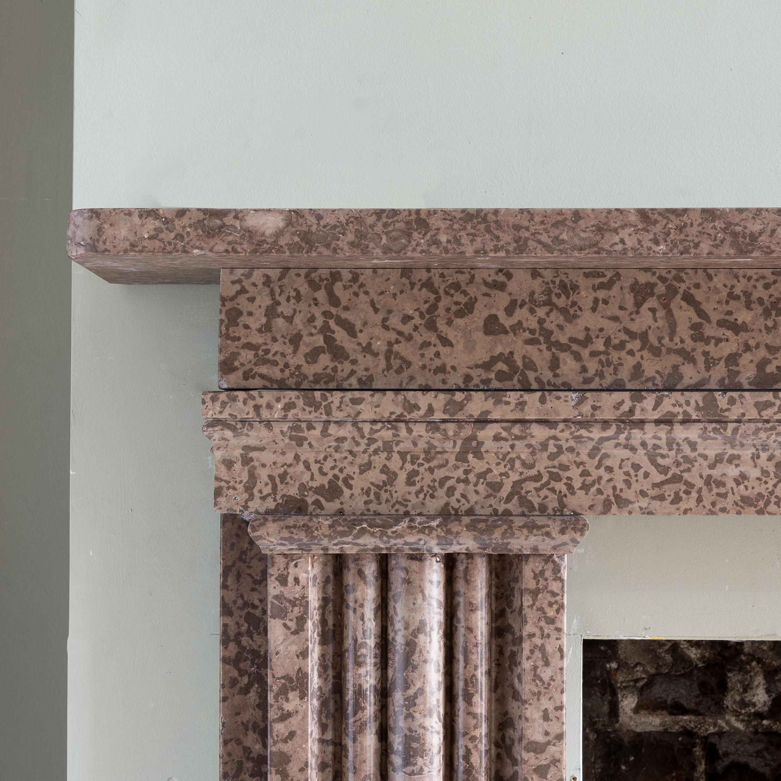Marble George IV Derbyshire Limestone Fireplace For Sale