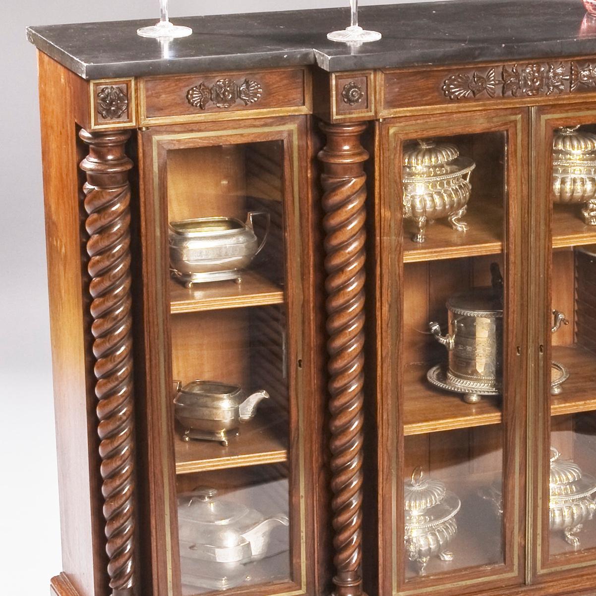 English George IV Display Cabinet of Small Size For Sale
