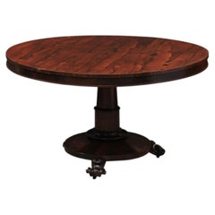 George IV English 19th Century Rosewood Center / Breakfast Table with Pedestal