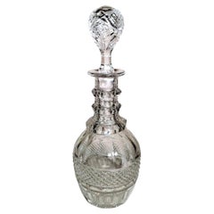 Used George IV English Decanter Bottle In Cut Crystal