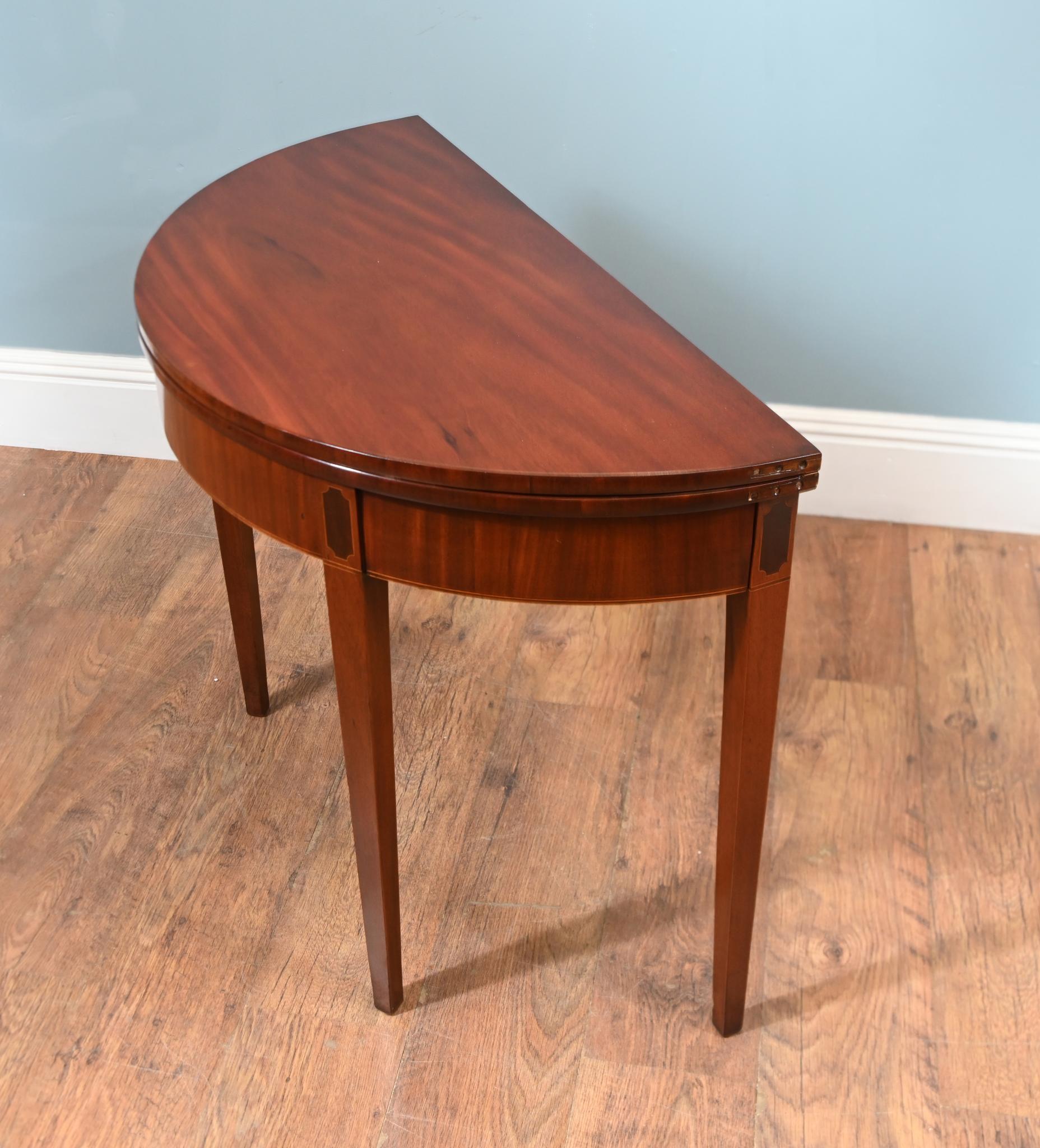 George IV Games Table Mahogany Half Round 1830 Console For Sale 3