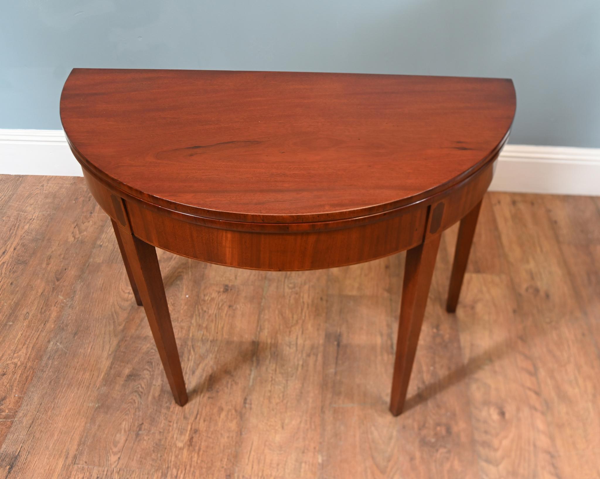 George IV Games Table Mahogany Half Round 1830 Console For Sale 4