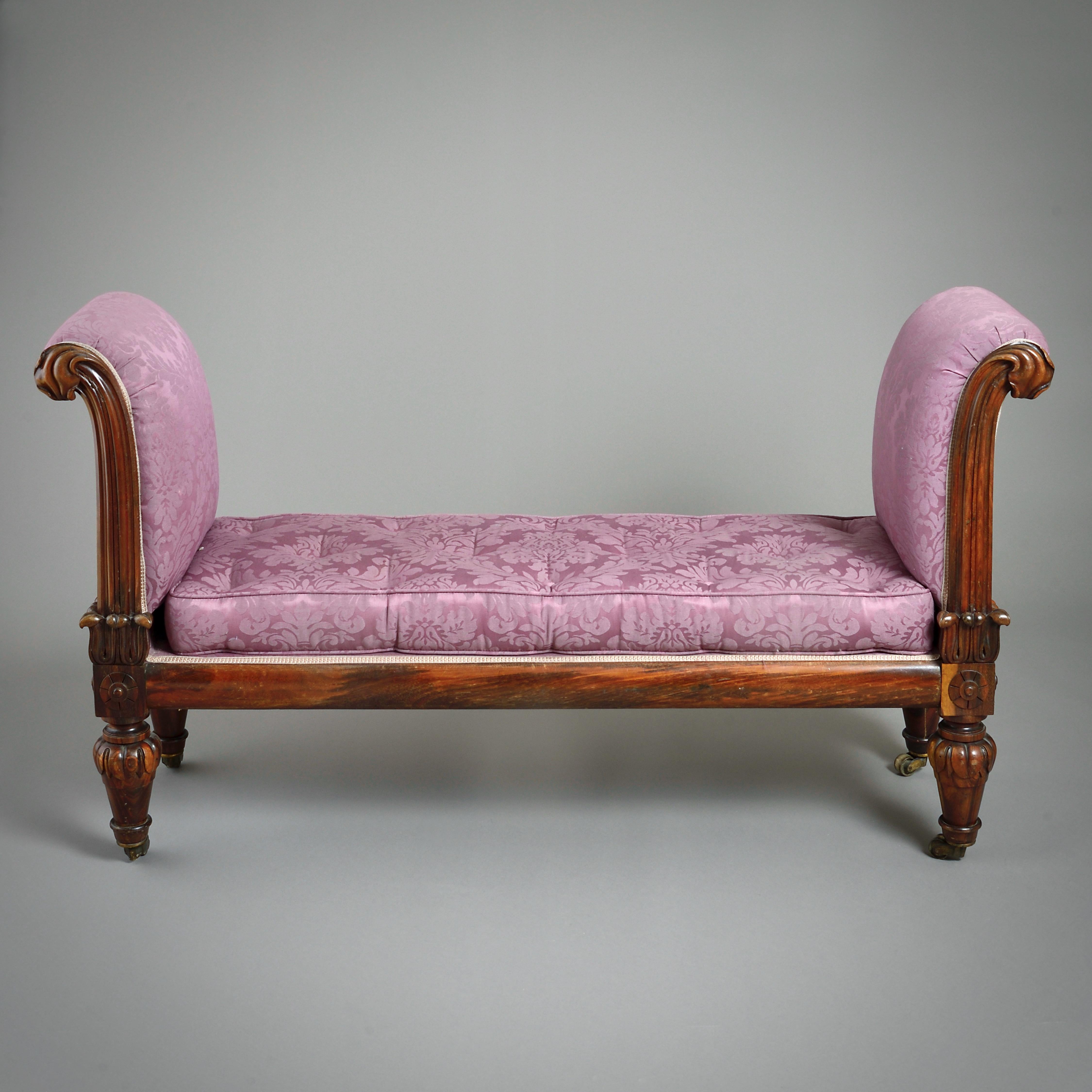 George IV Goncalo Alves Window Seat In Good Condition For Sale In London, GB