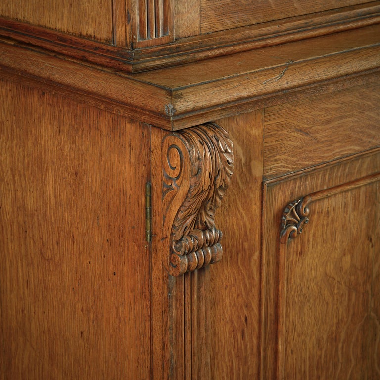 IV Gothic Golden Oak Bookcase For Sale at 1stDibs