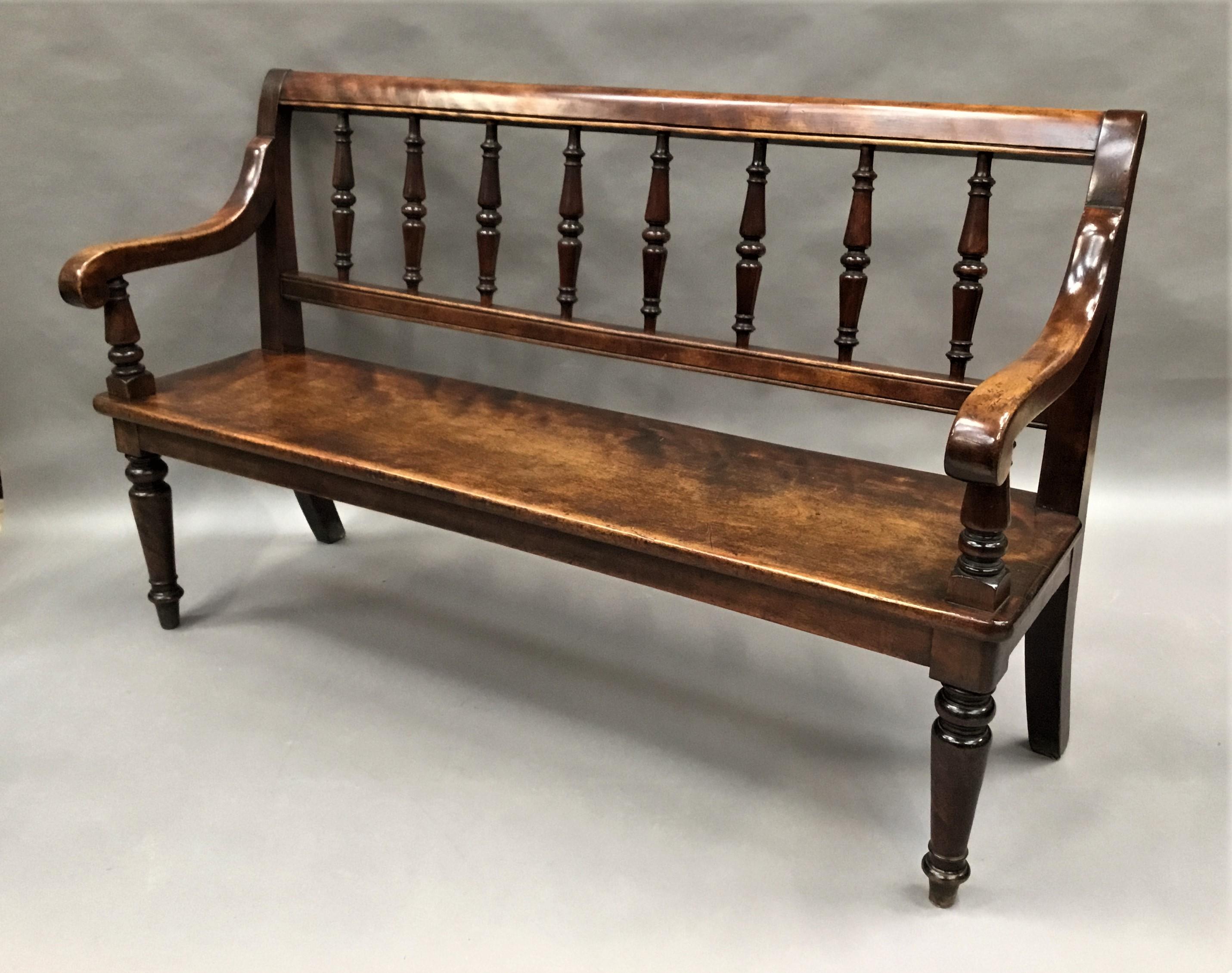 George IV Hall Seat or Hall Bench In Good Condition In Moreton-in-Marsh, Gloucestershire