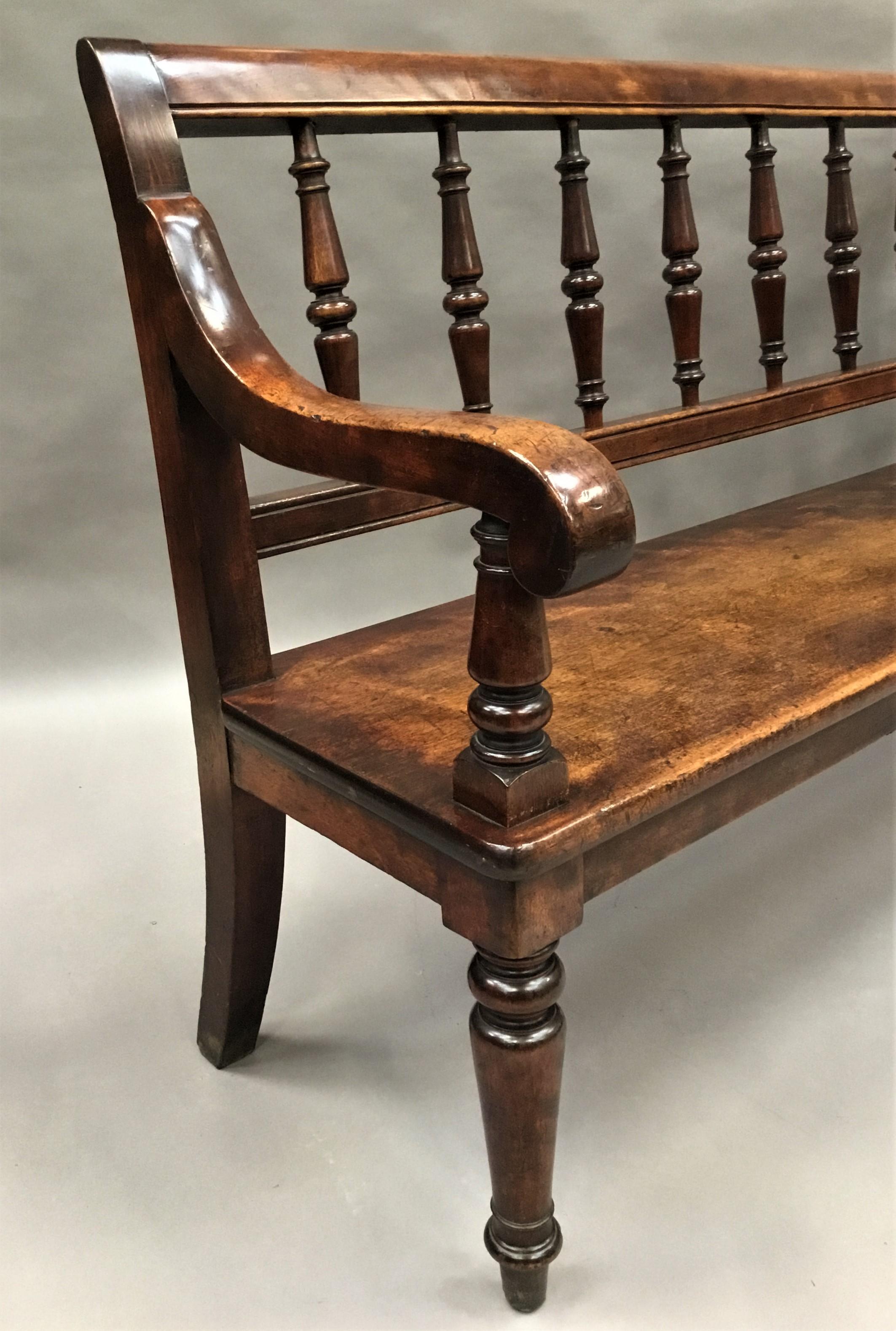 Birch George IV Hall Seat or Hall Bench