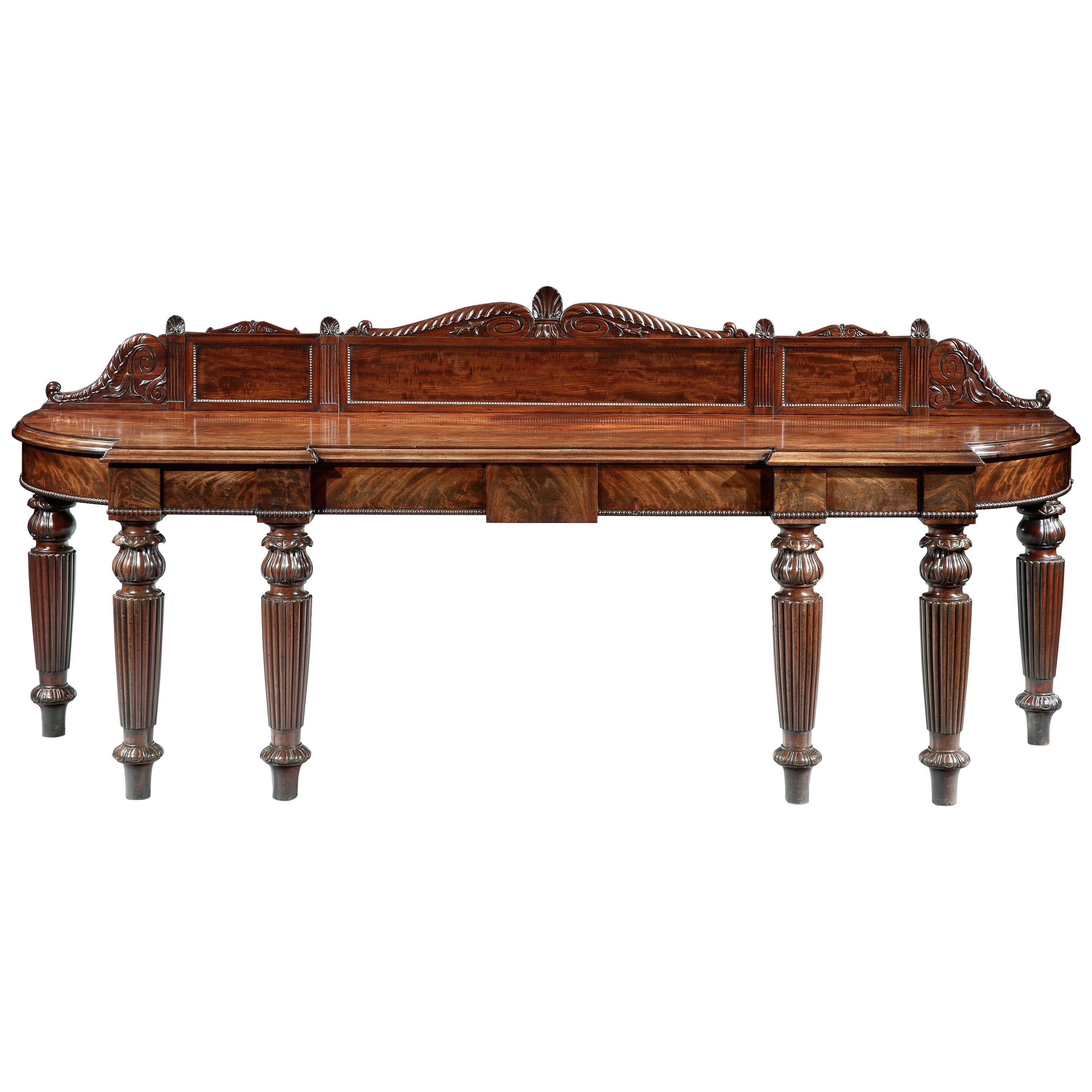 George IV Irish Brown Mahogany Serving Table For Sale