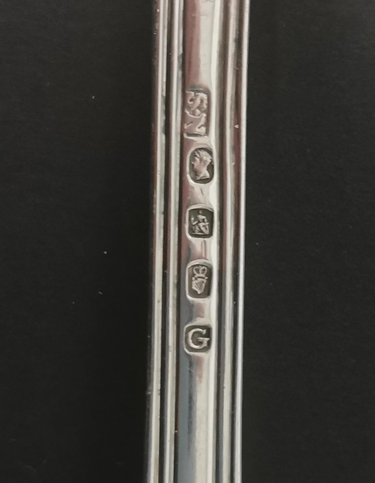 George IV Irish Sterling Silver Spoon In Good Condition For Sale In Paradise Point, Queensland