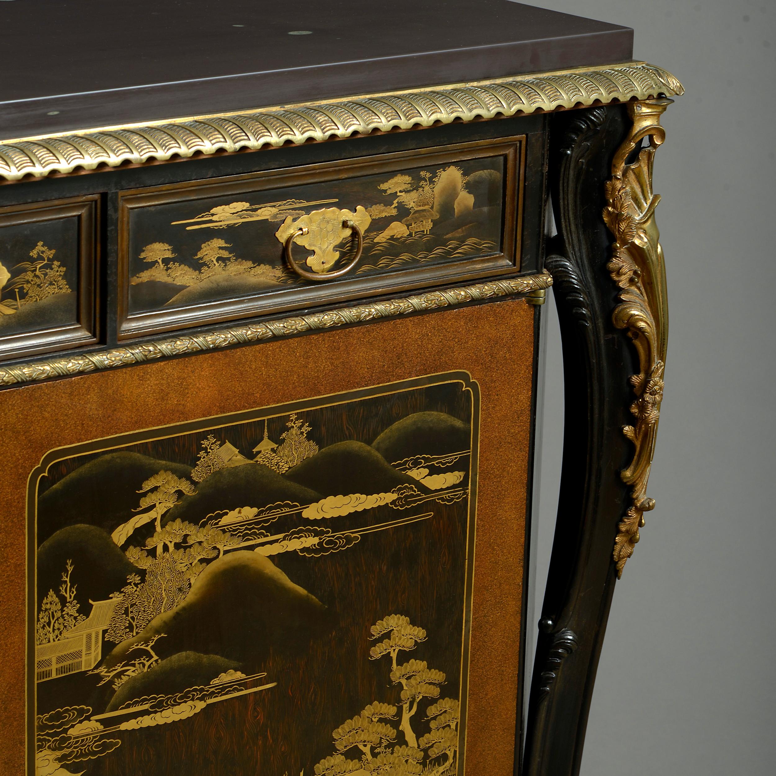 George IV Japanned and Lacquer Side Cabinet For Sale 3