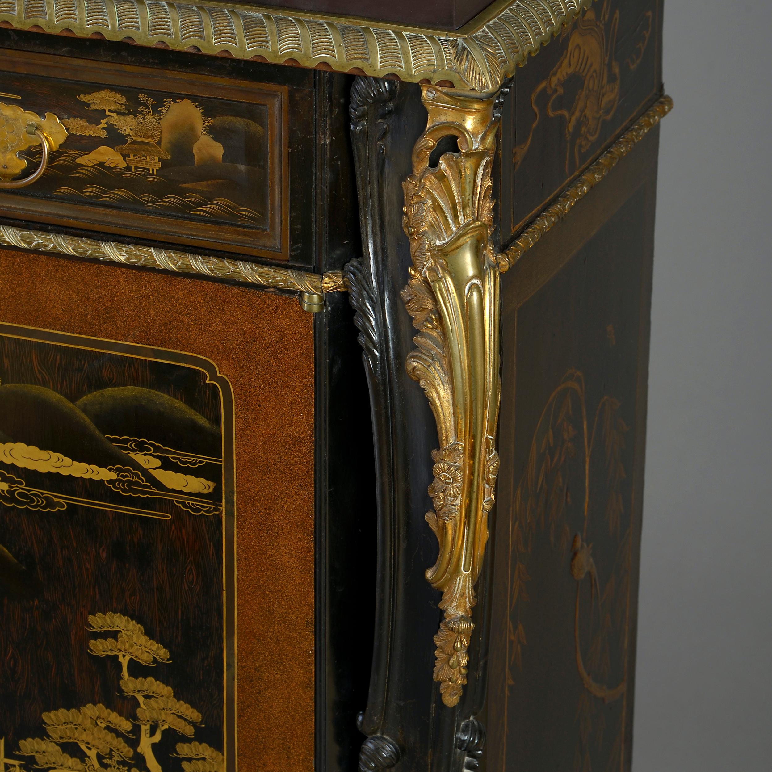 George IV Japanned and Lacquer Side Cabinet 4