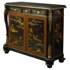 Antique George IV Japanned and Lacquer Side Cabinet
