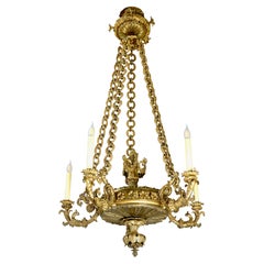 Antique George IV Lacquered Brass Chandelier Attributed To Hancock 
Rixon