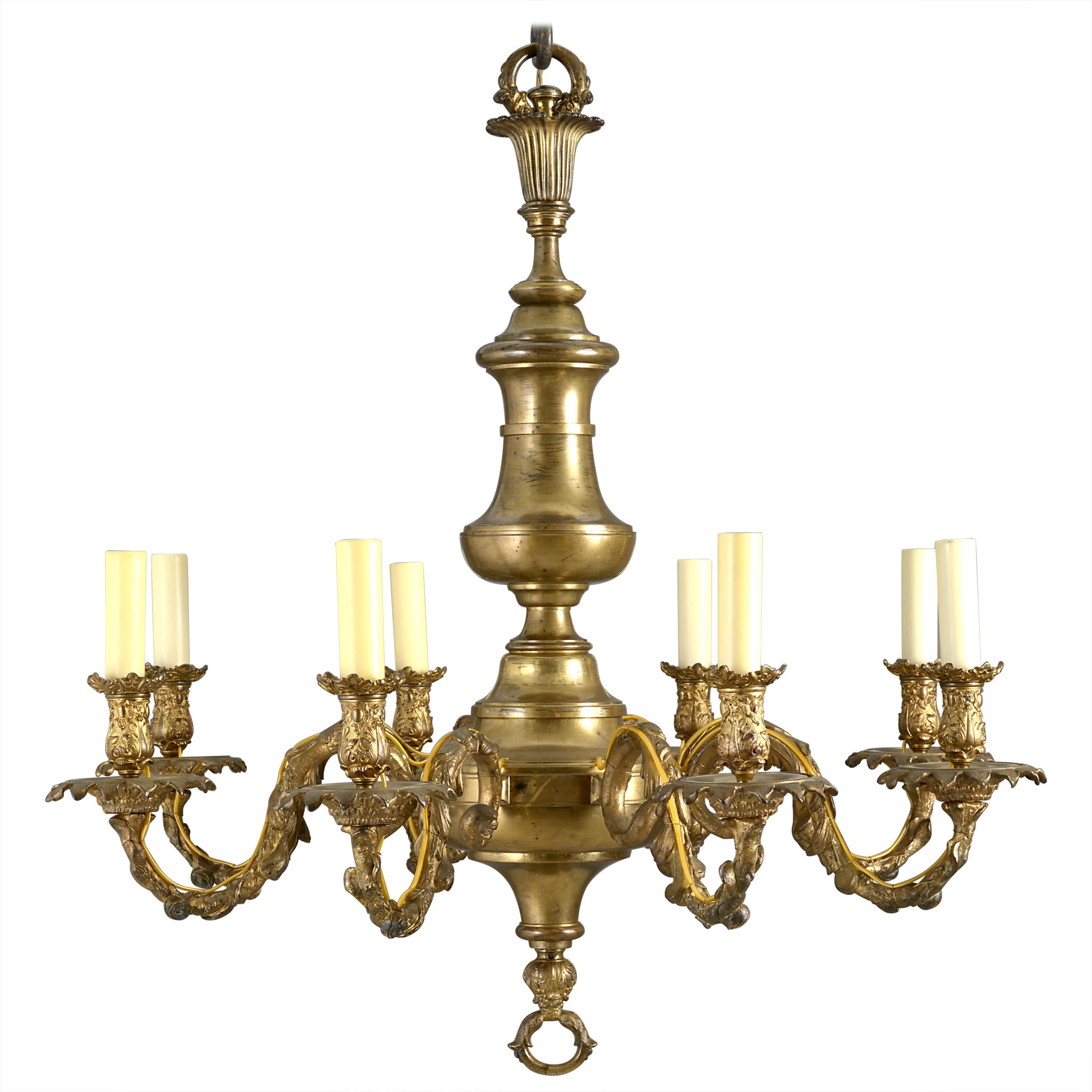 George IV Lacquered Brass Chandelier For Sale