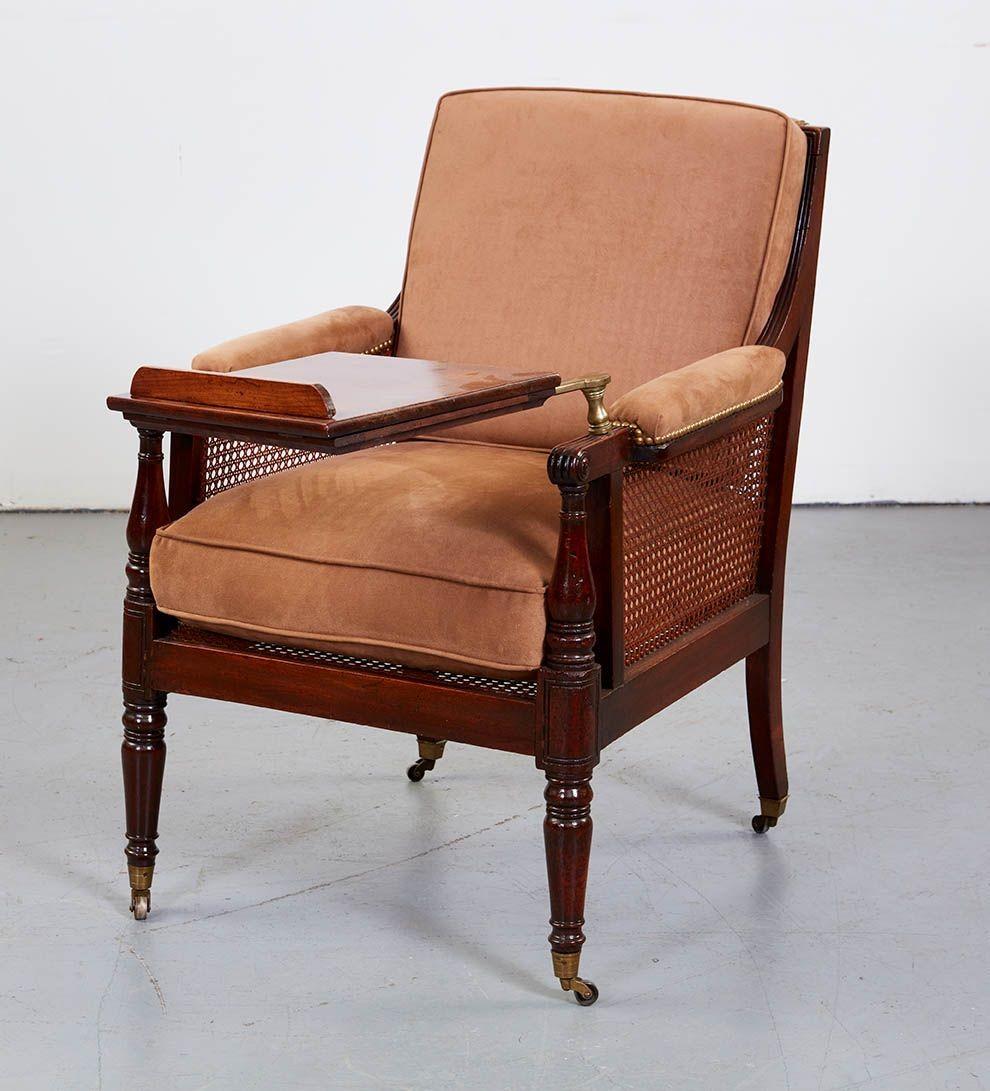 Woodwork George IV Library Chair with Reading Arm For Sale