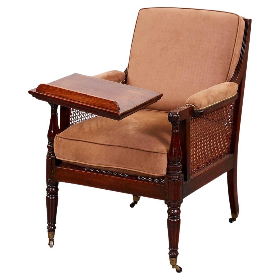 George IV Library Chair with Reading Arm For Sale