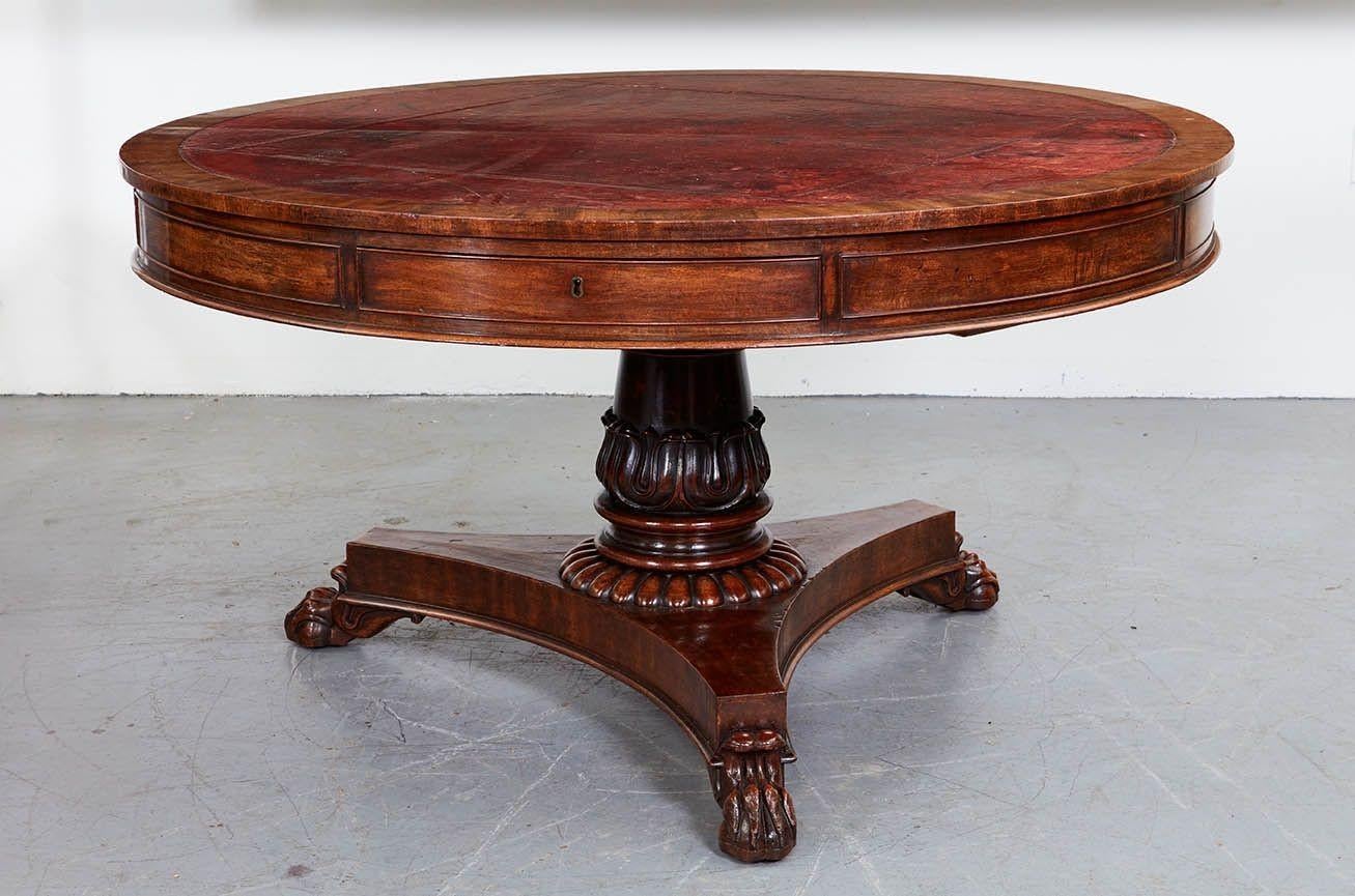 Début du XIXe siècle Table à tambour de bibliothèque George IV en vente