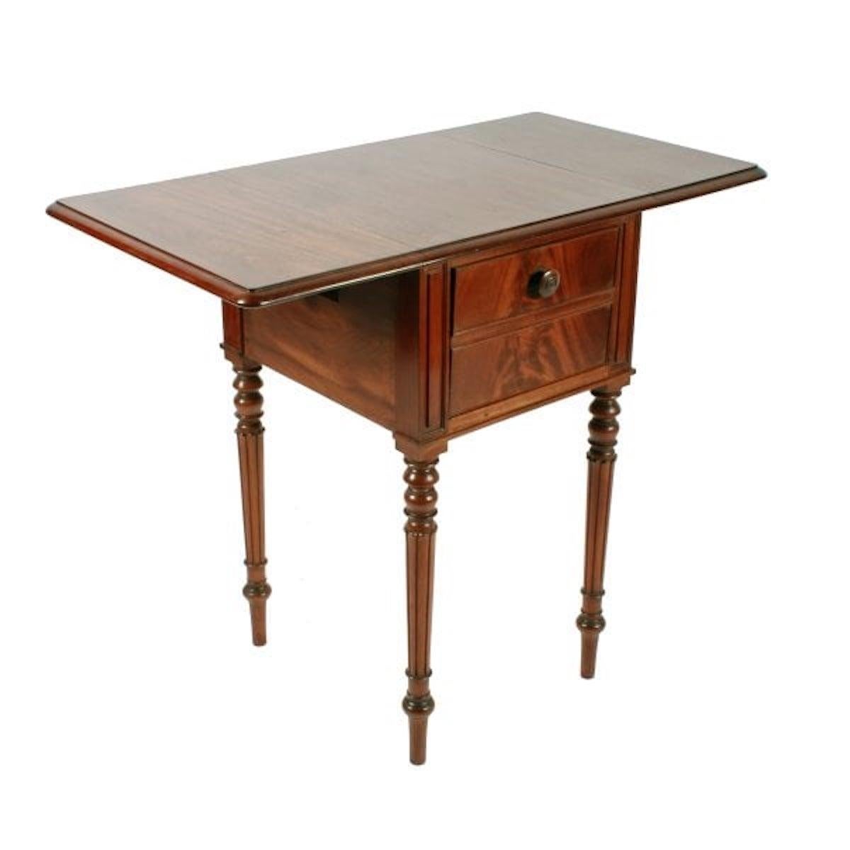 English George IV Mahogany Bedside Cabinet, 19th Century For Sale