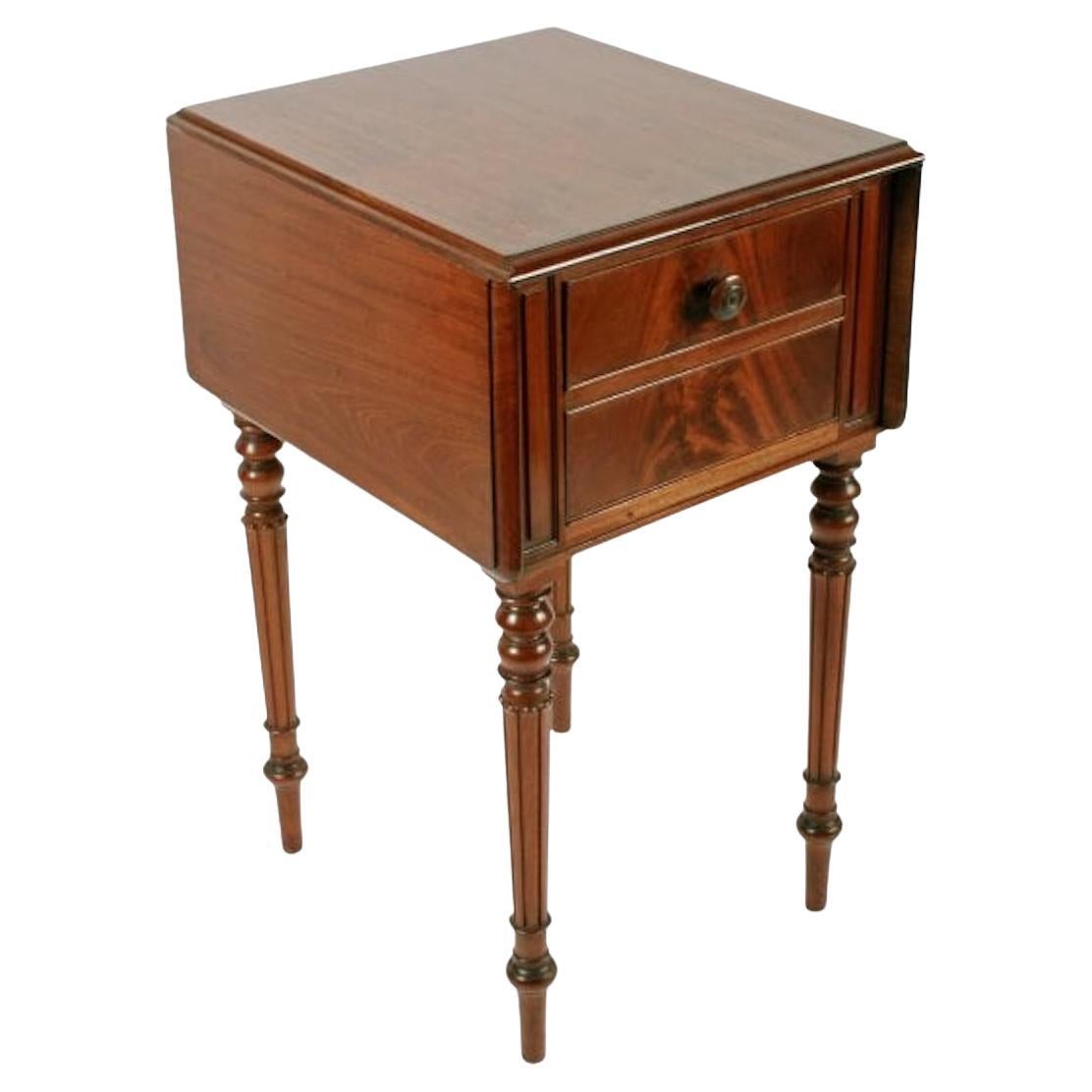 George IV Mahogany Bedside Cabinet, 19th Century For Sale