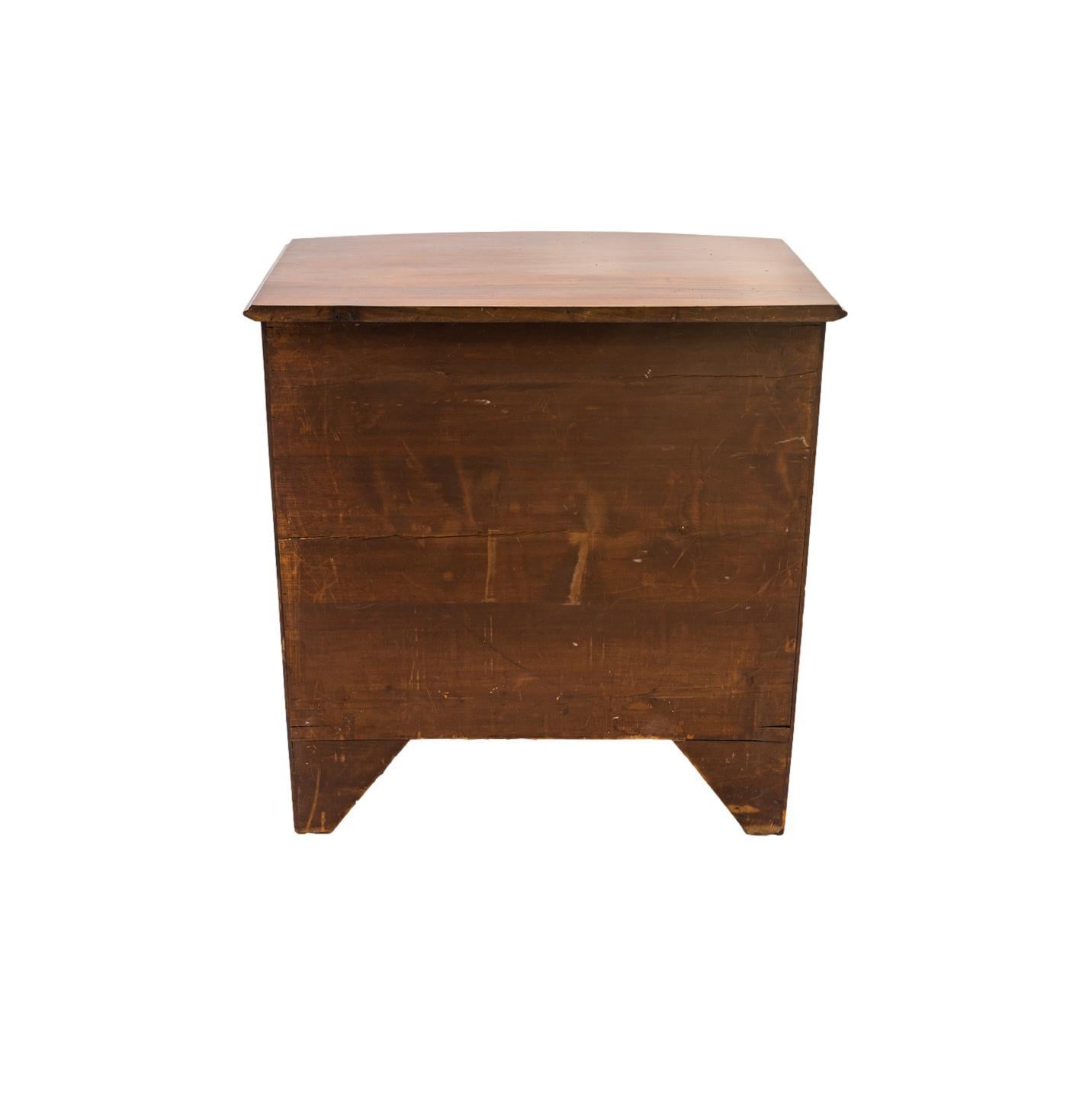 George IV Mahogany Bowfront Chest, Splayed Feet, Druce & Co, English, ca. 1830 For Sale 1