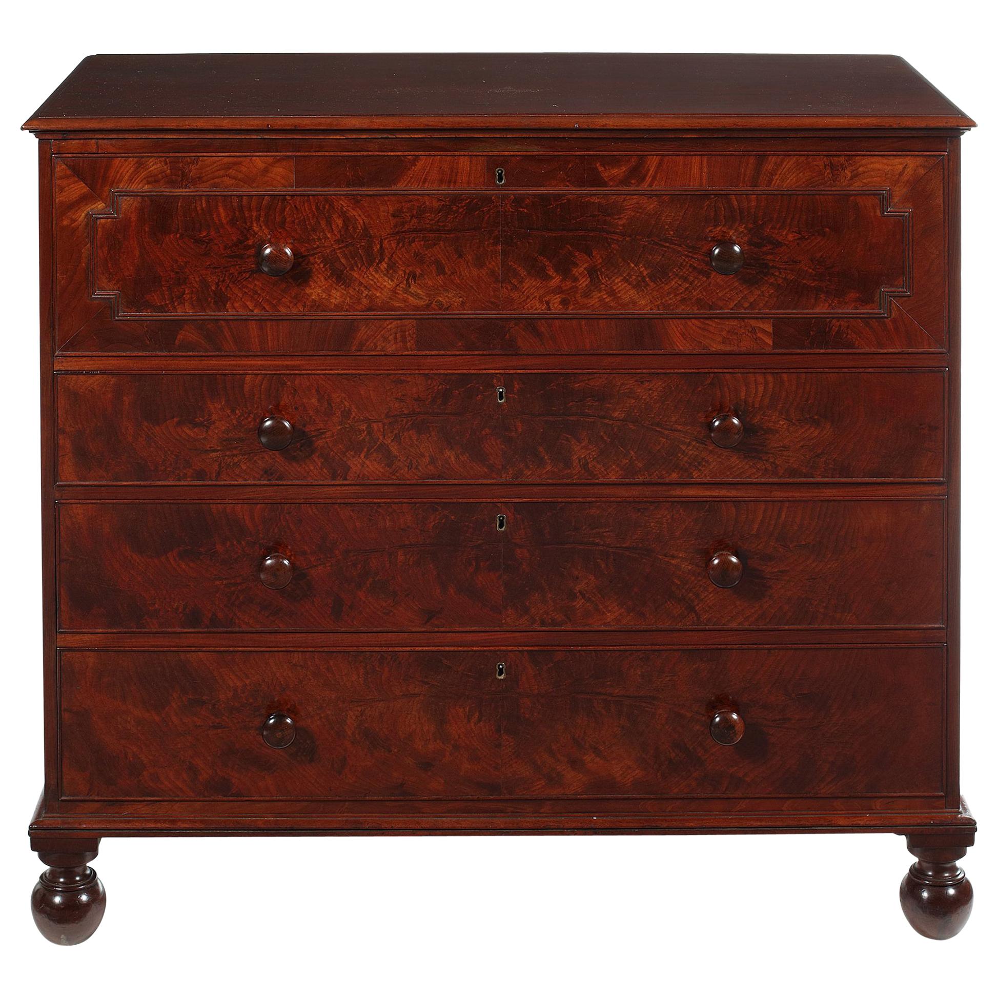George IV Mahogany Chest Attributed to Gillows, circa 1850