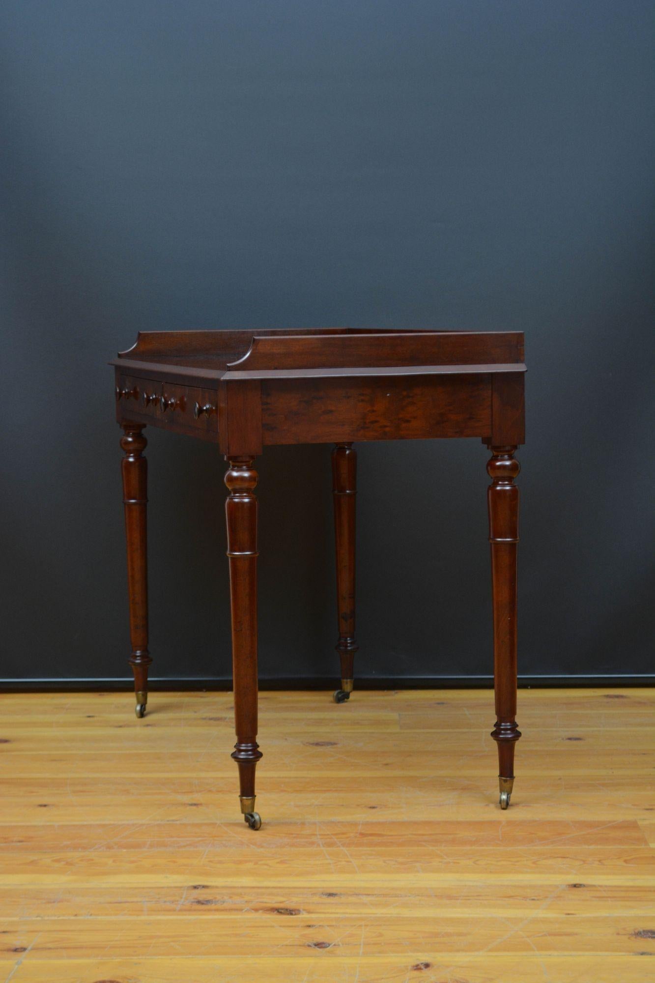 George IV Mahogany Dressing Table or Writing Table 10