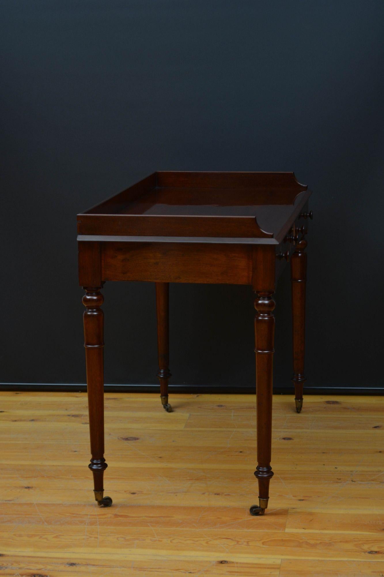 George IV Mahogany Dressing Table or Writing Table 12