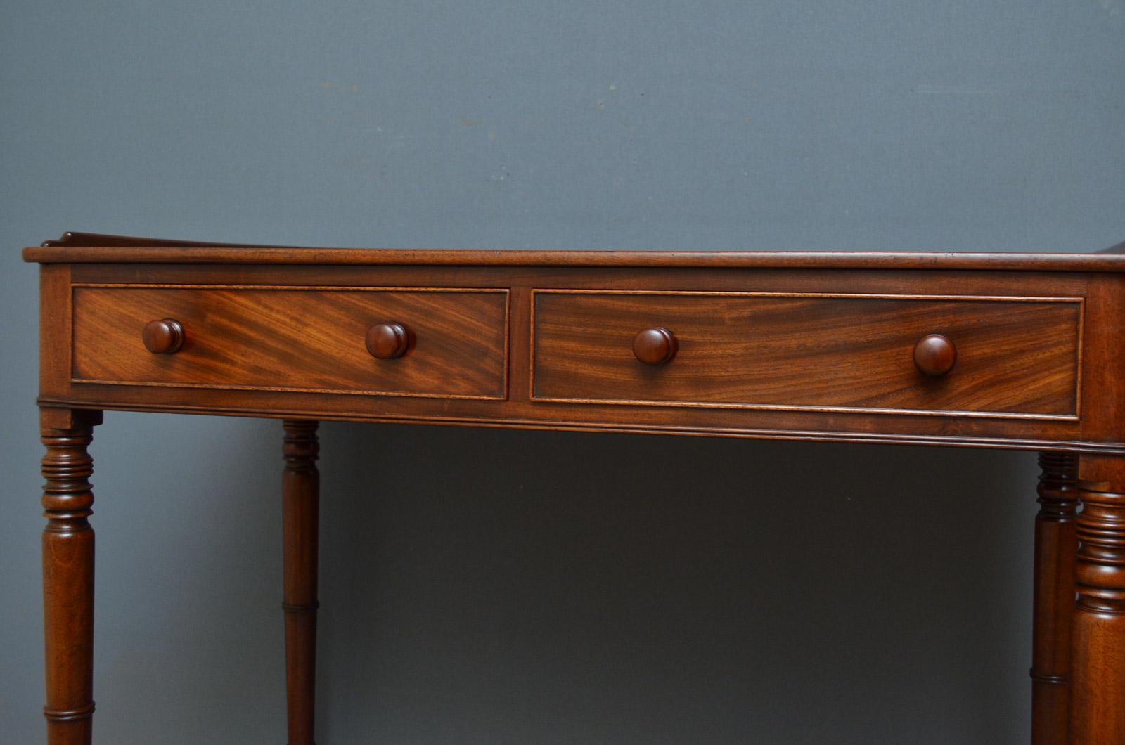 Mid-19th Century George IV Mahogany Dressing Table or Writing Table
