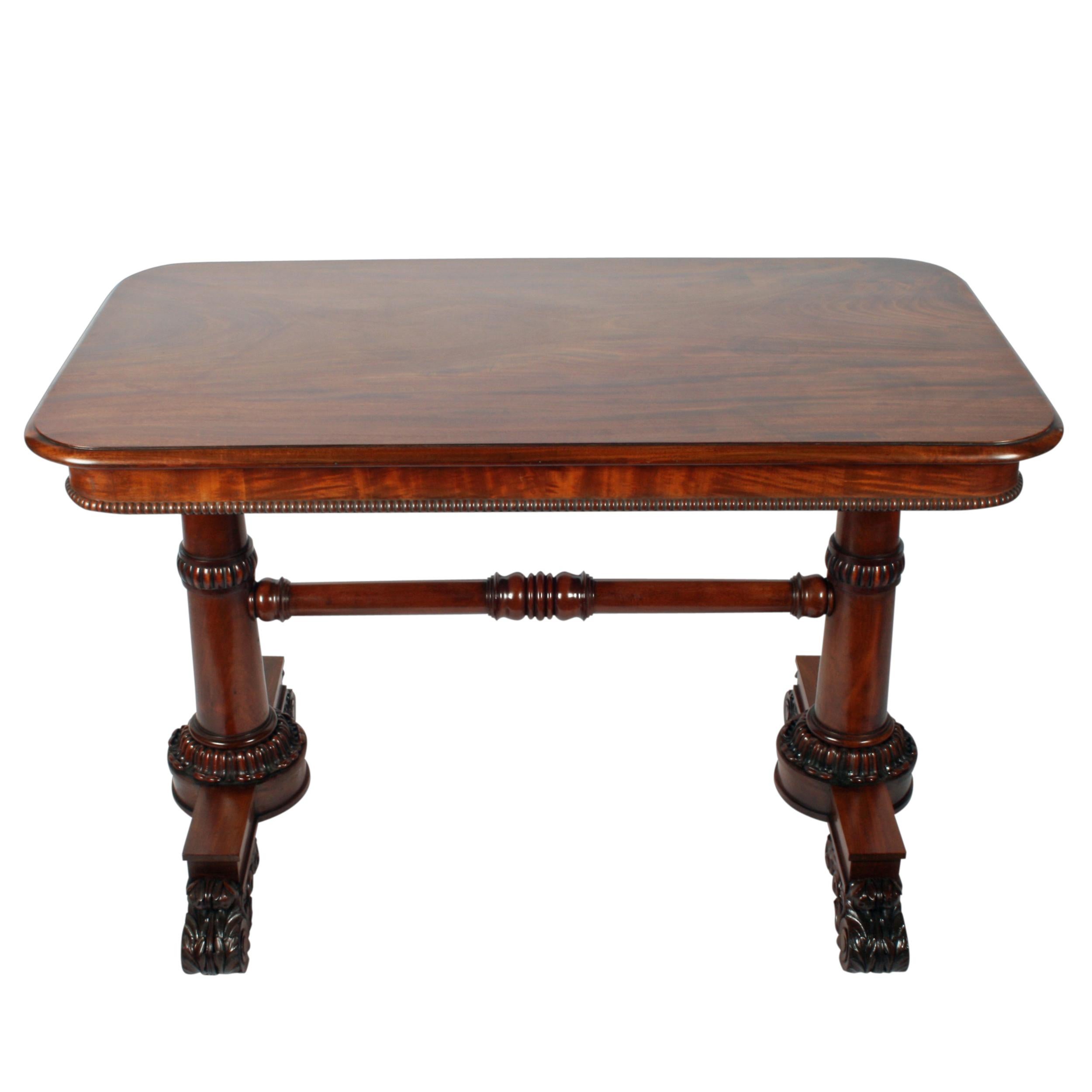Georgian George IV Mahogany Library Table For Sale