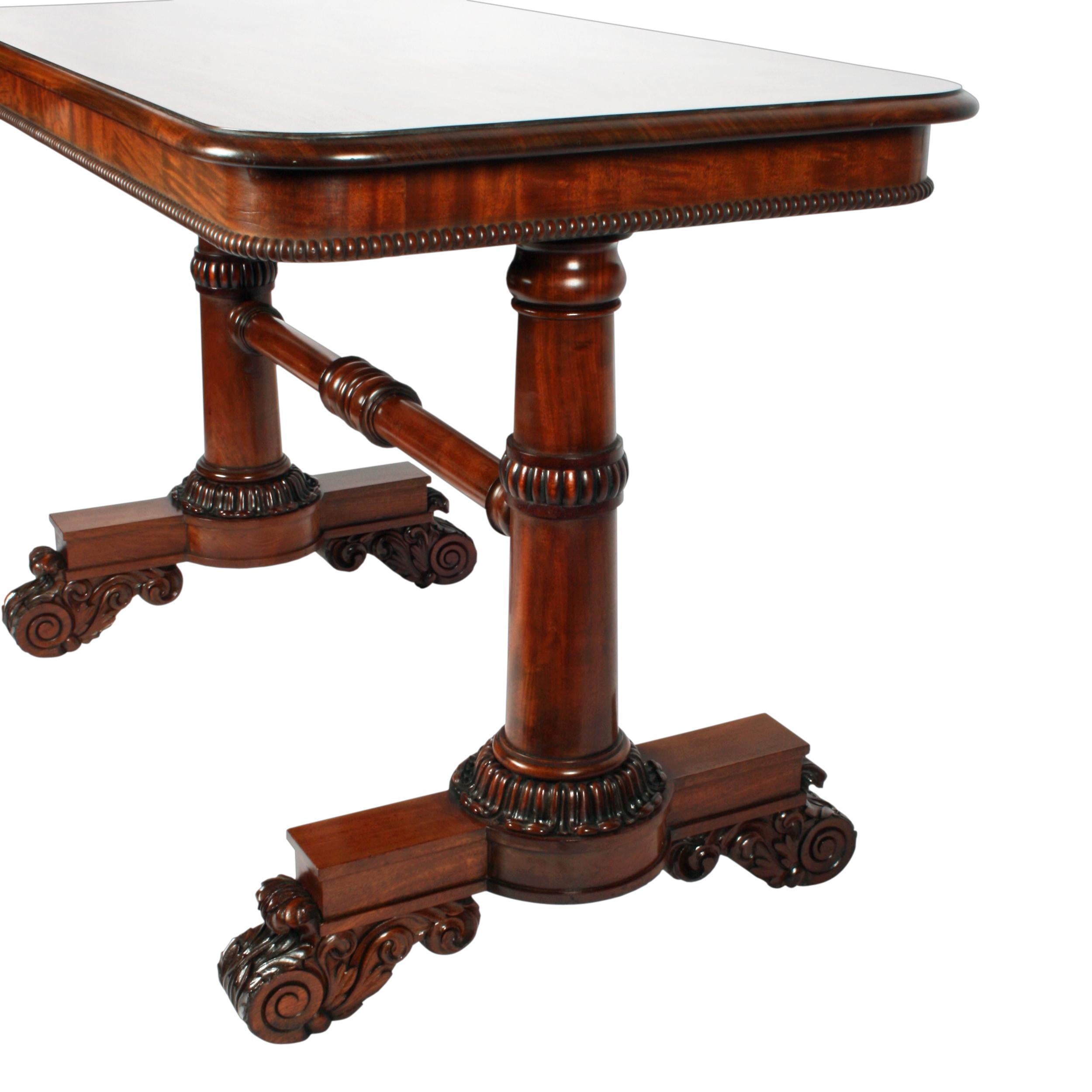 British George IV Mahogany Library Table For Sale