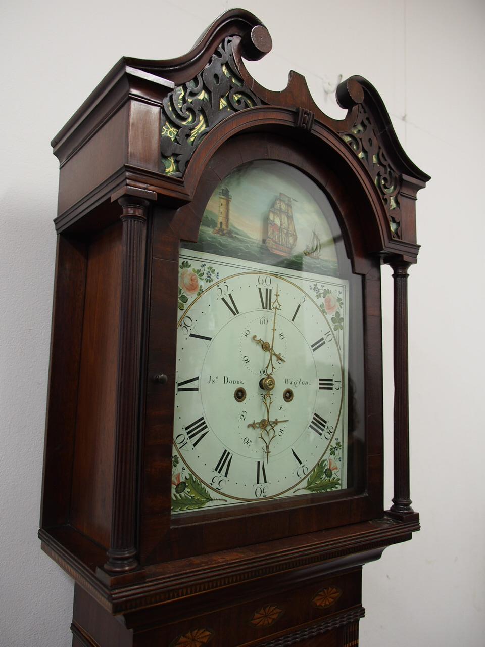 George IV Mahogany Longcase Clock by J Dodds of Wigton For Sale 3
