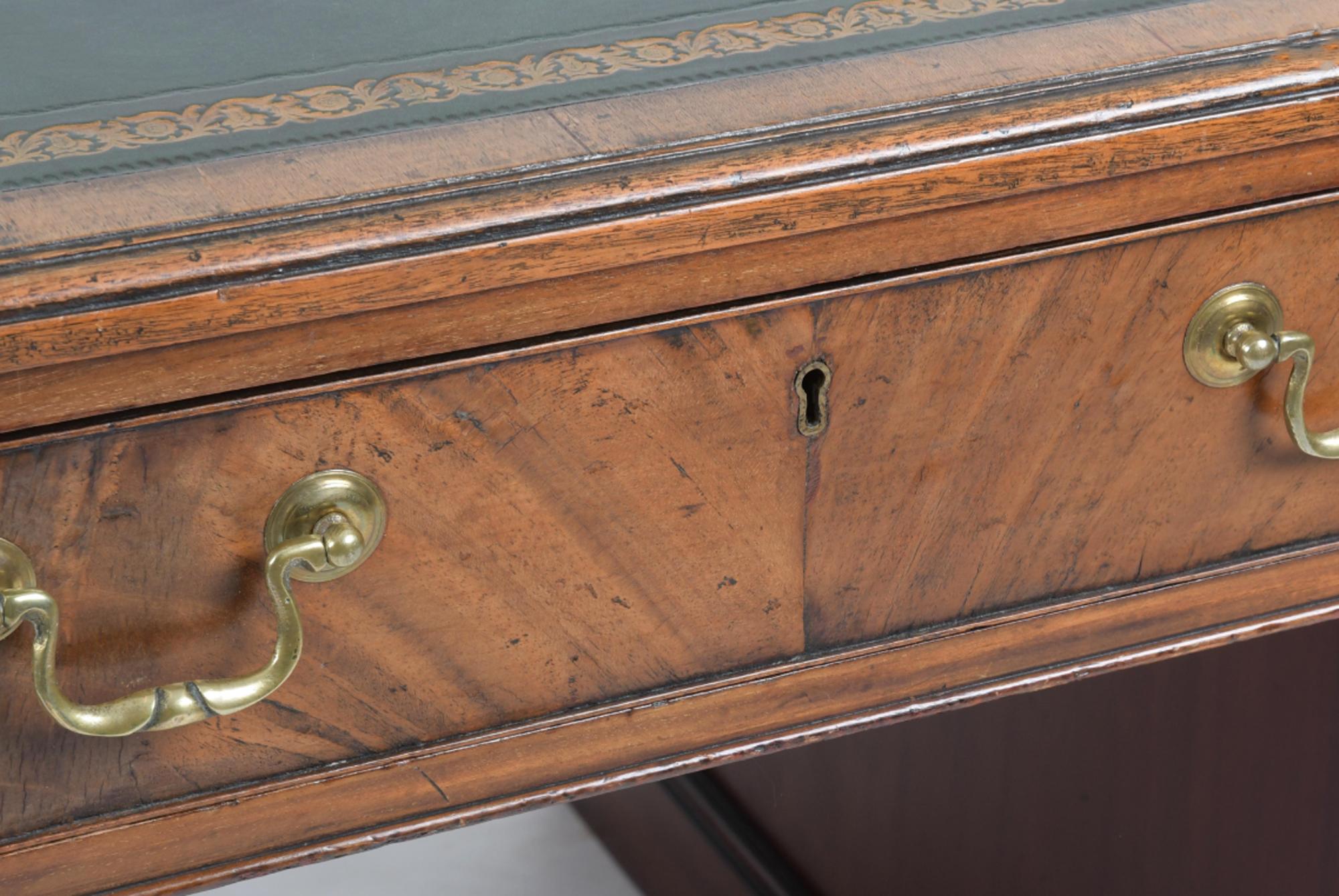 English George IV Mahogany Pedestal Partners' Desk For Sale